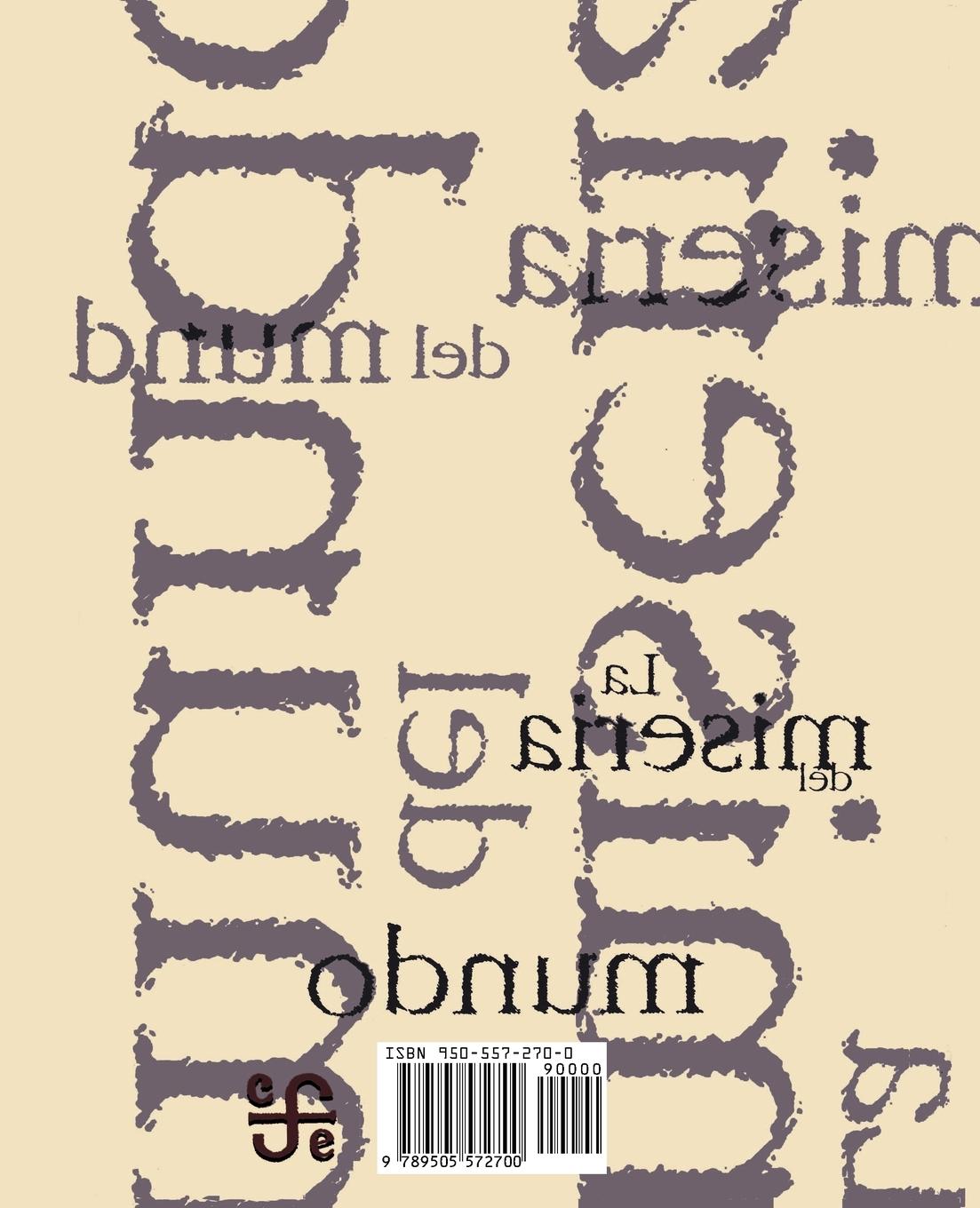 Rückseitencover La miseria del mundo