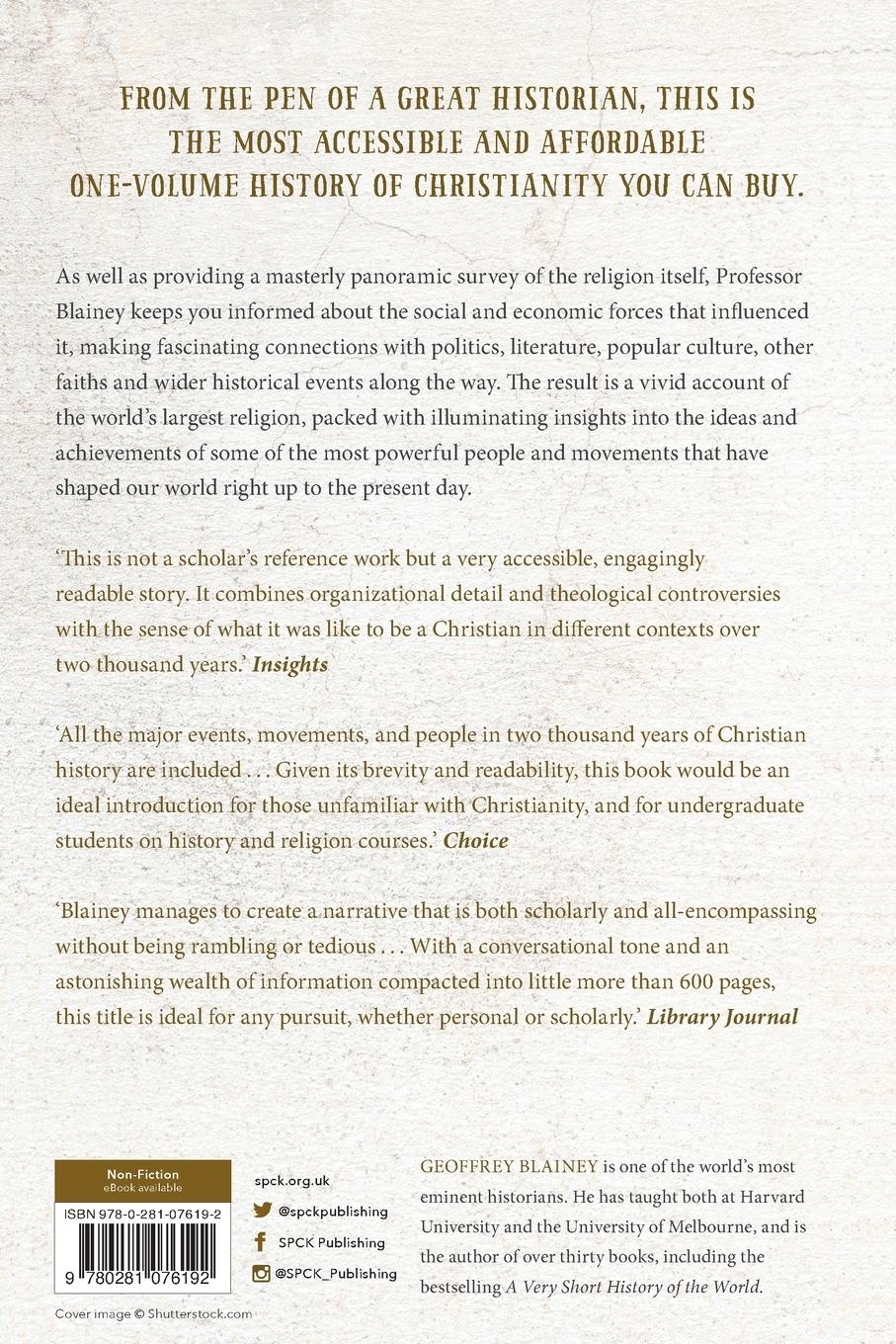 Rückseitencover A Short History of Christianity