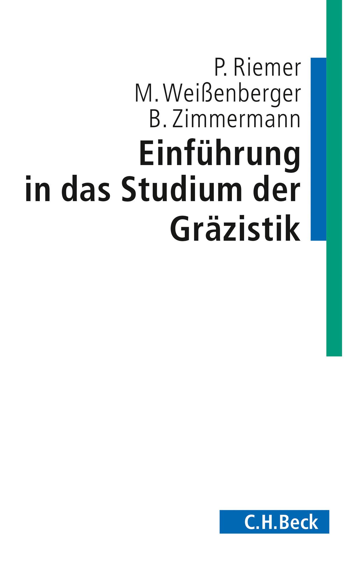 Vorderes Coverbild Einführung in das Studium der Gräzistik
