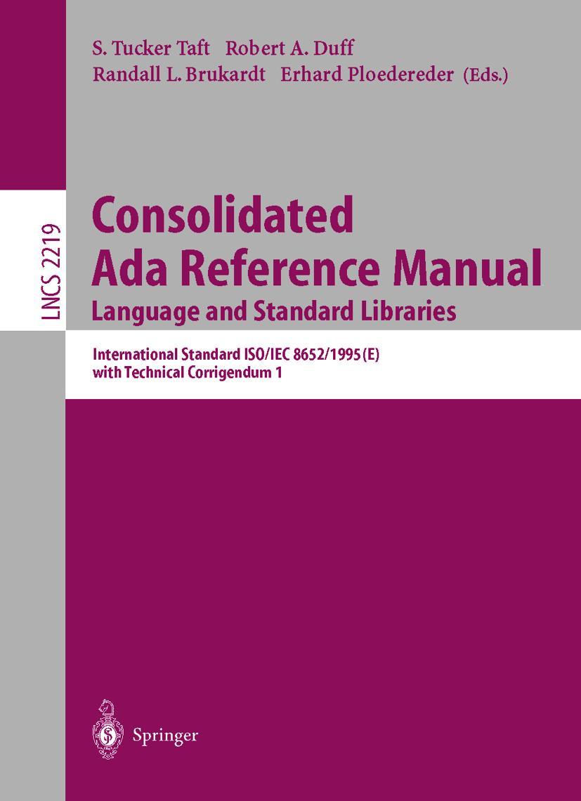 Vorderes Coverbild Consolidated Ada Reference Manual