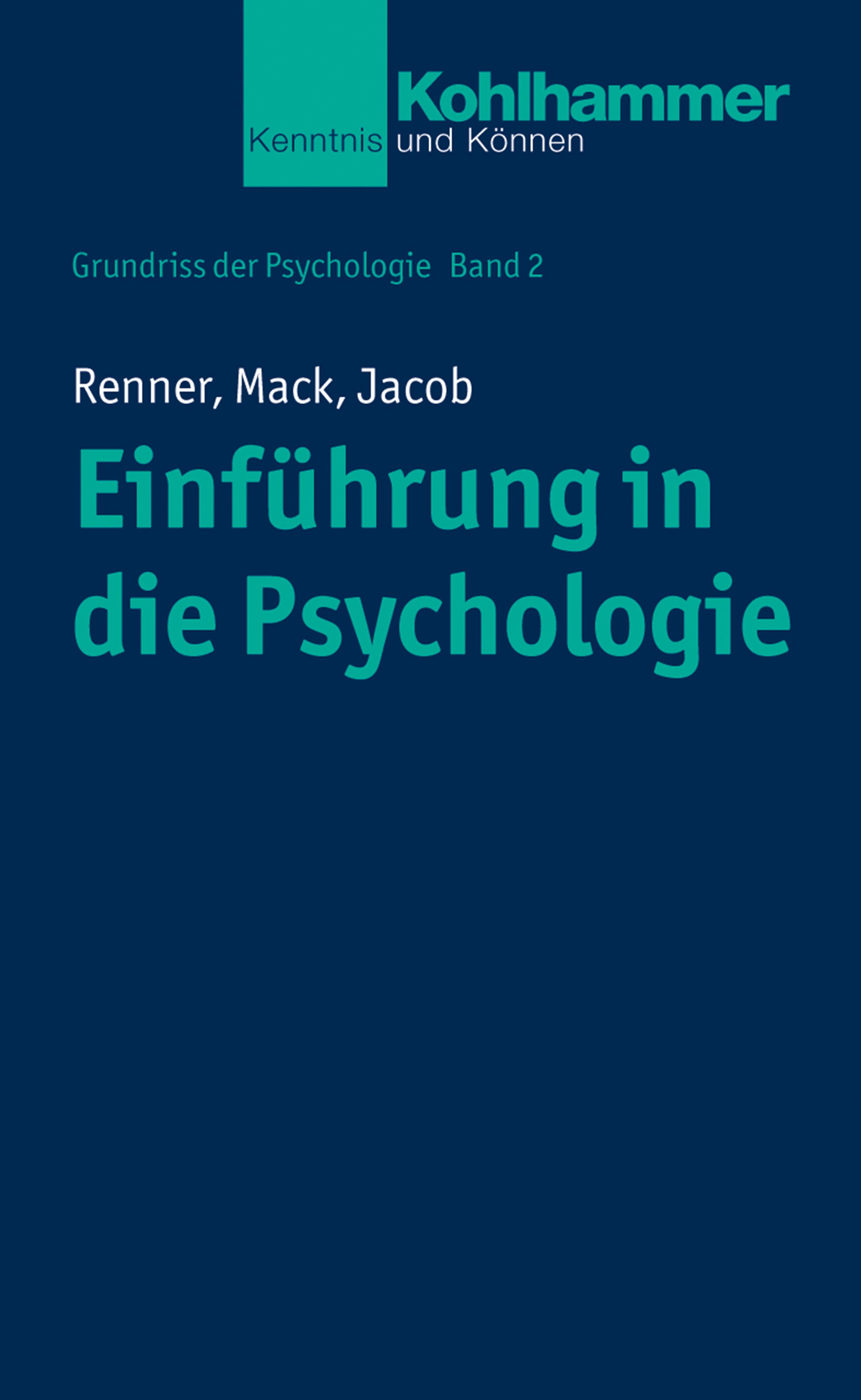 Vorderes Coverbild Einführung in die Psychologie