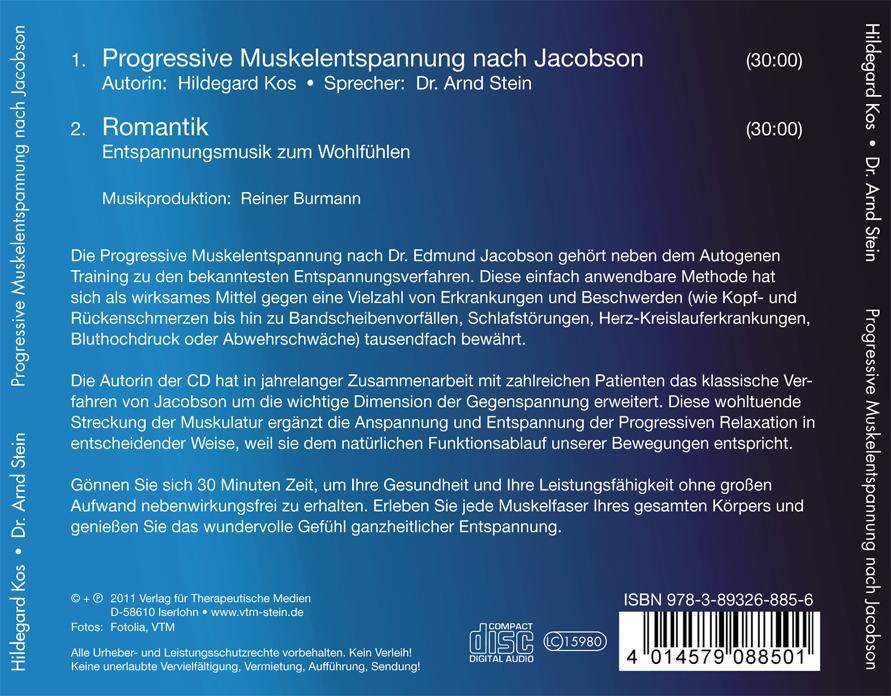 Rückseitencover Progressive Muskelentspannung nach Jacobson. CD