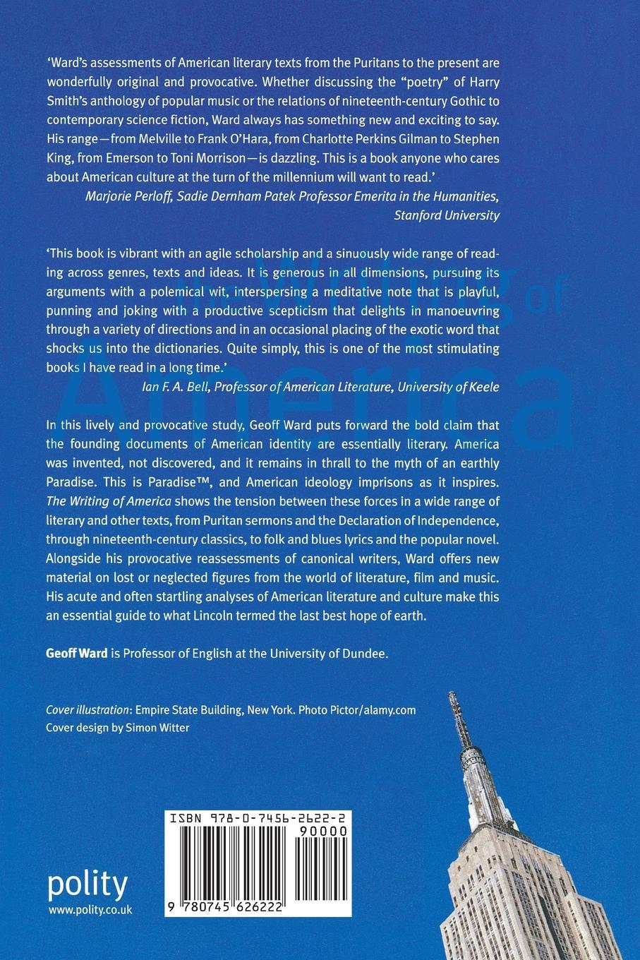 Rückseitencover Writing of America