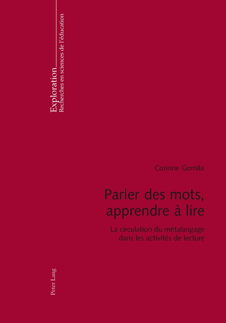 Vorderes Coverbild Parler des mots, apprendre à lire
