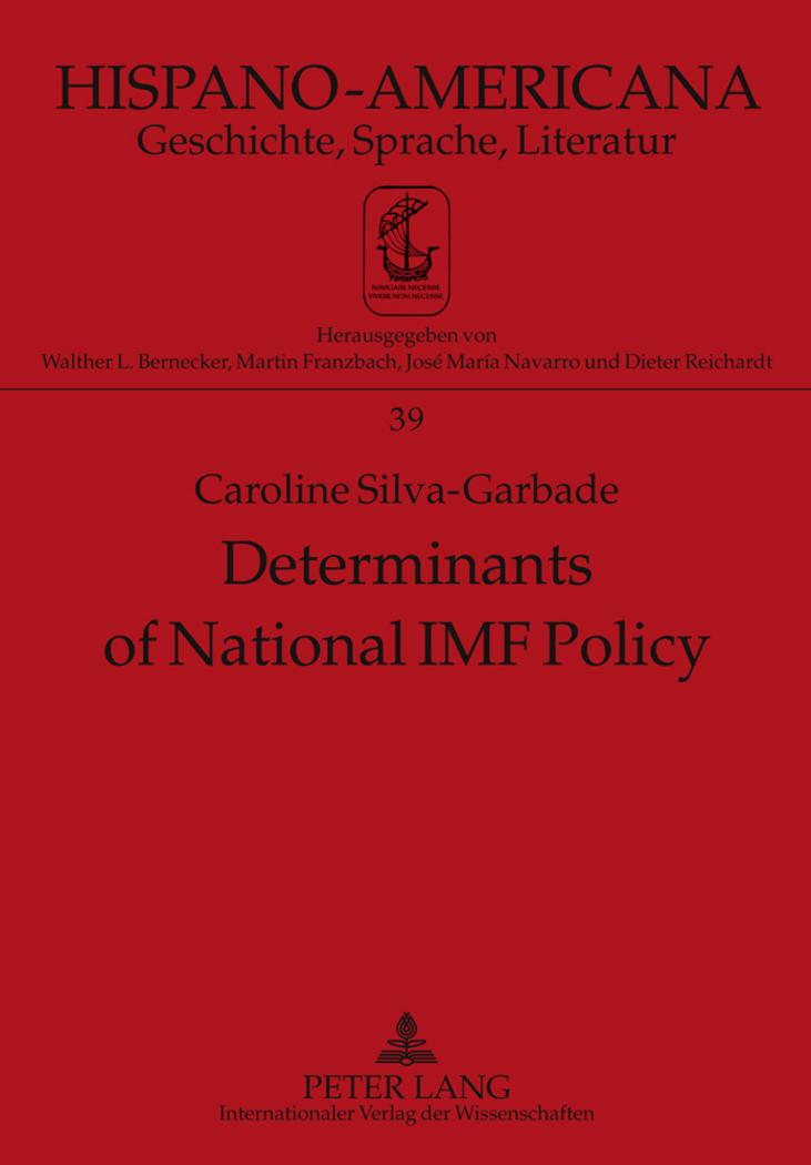Vorderes Coverbild Determinants of National IMF Policy