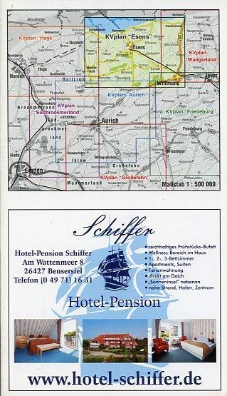 Beispielinhalt (Bild) Esens, KVplan, Radkarte/Freizeitkarte/Stadtplan, 1:25.000 / 1:15.000 / 1:5.000
