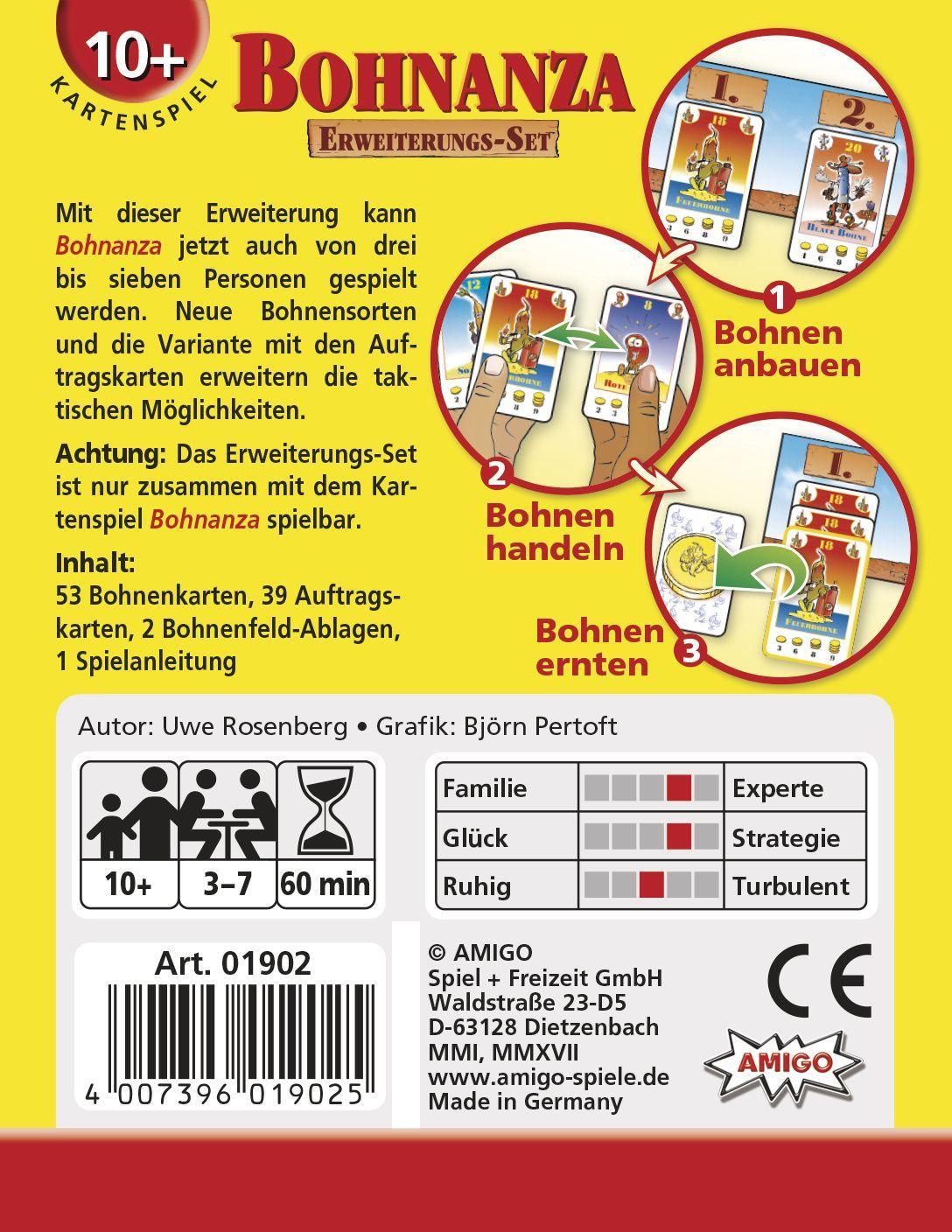 Beispielinhalt (Bild) Bohnanza. Erweiterungs-Set. Kartenspiel