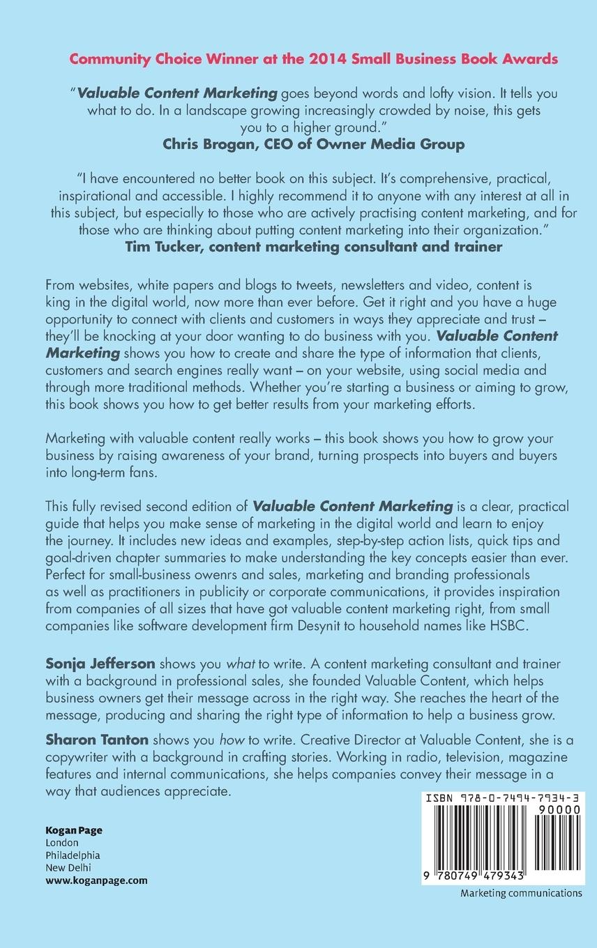 Rückseitencover Valuable Content Marketing