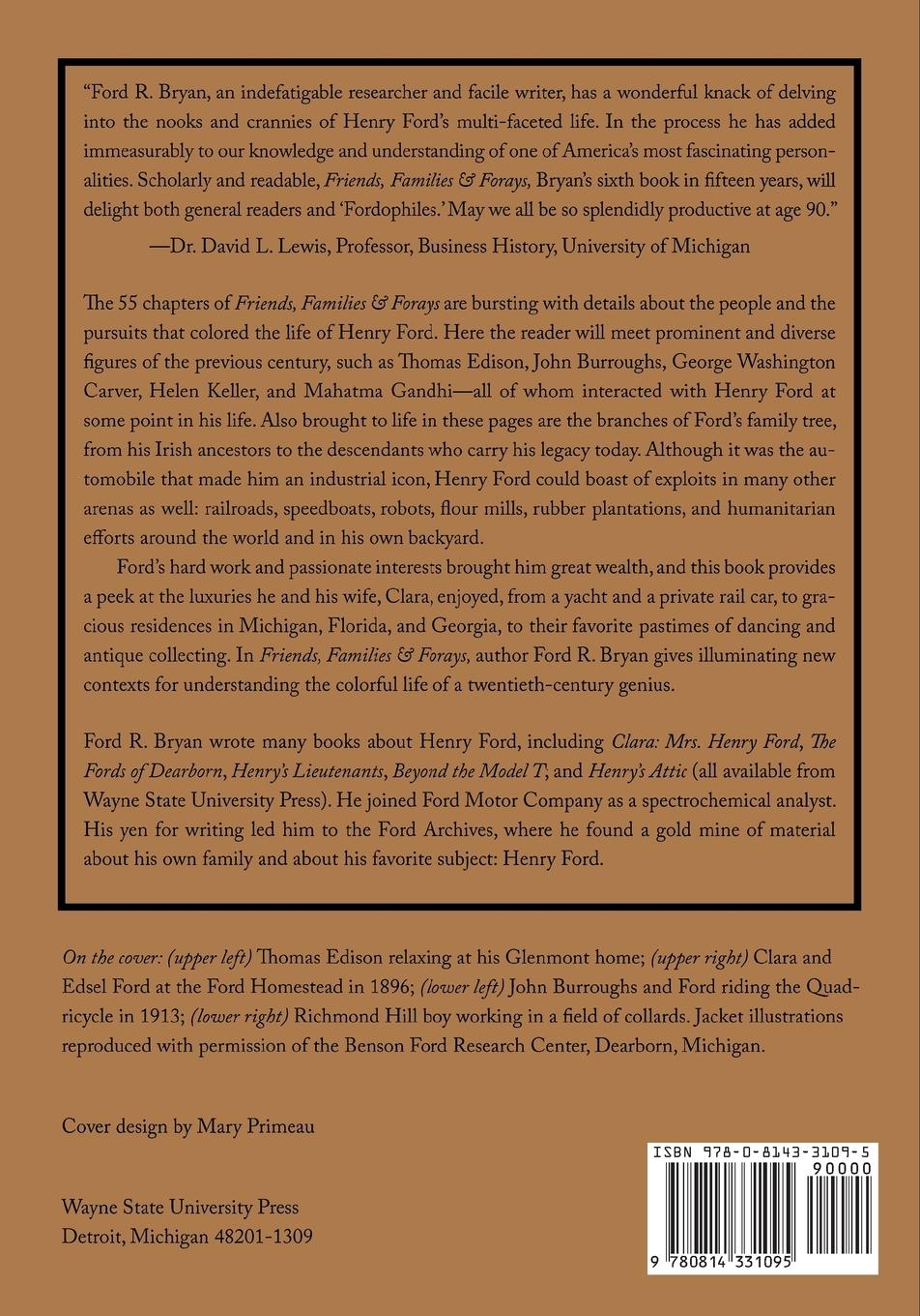 Rückseitencover Friends, Families & Forays