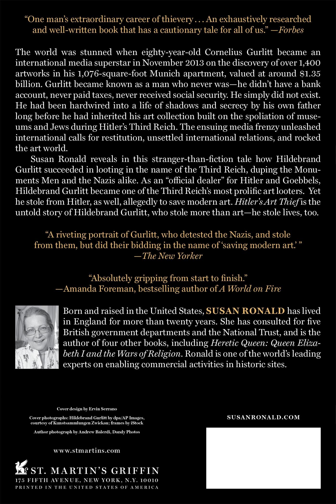 Rückseitencover Hitler's Art Thief