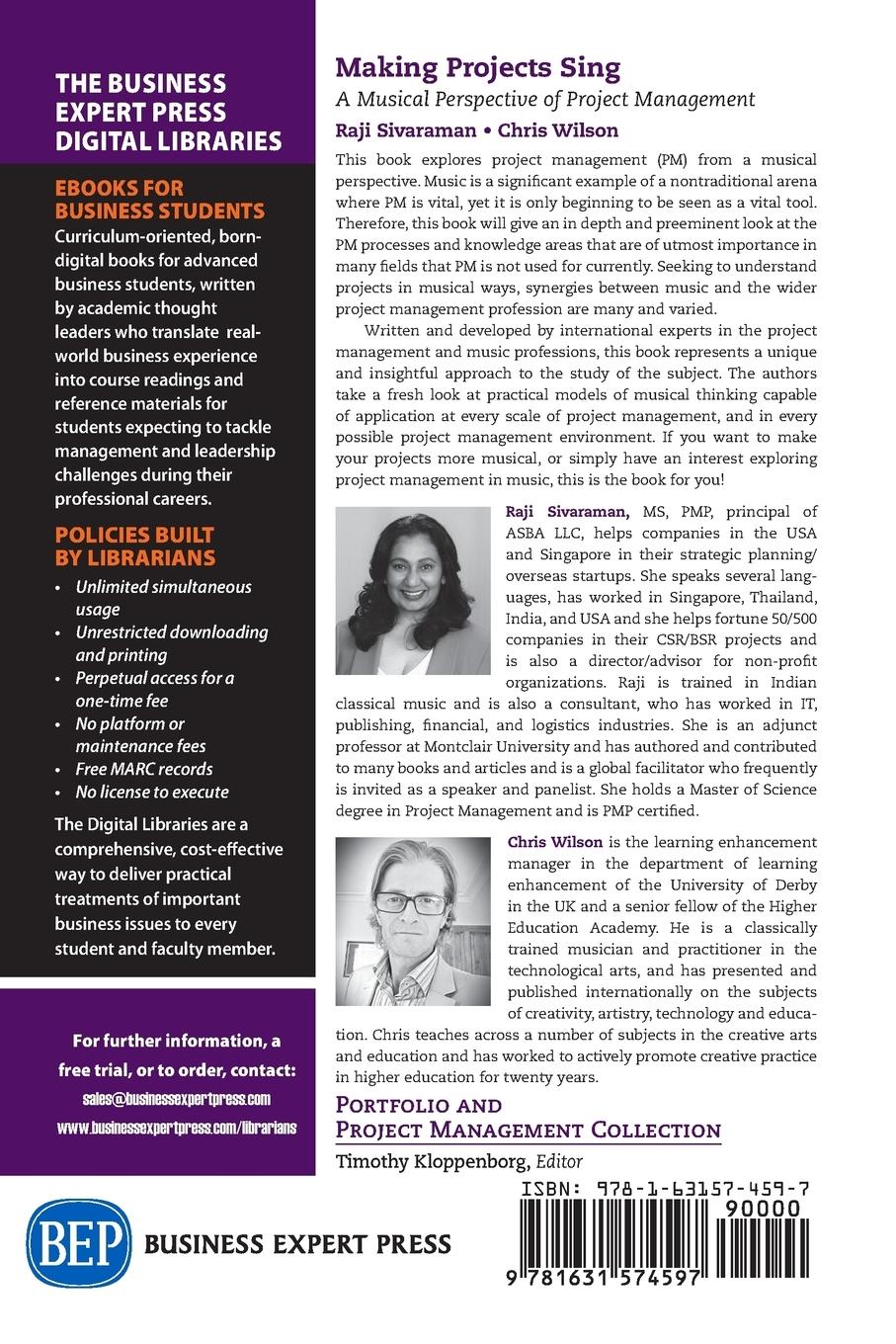 Rückseitencover Making Projects Sing