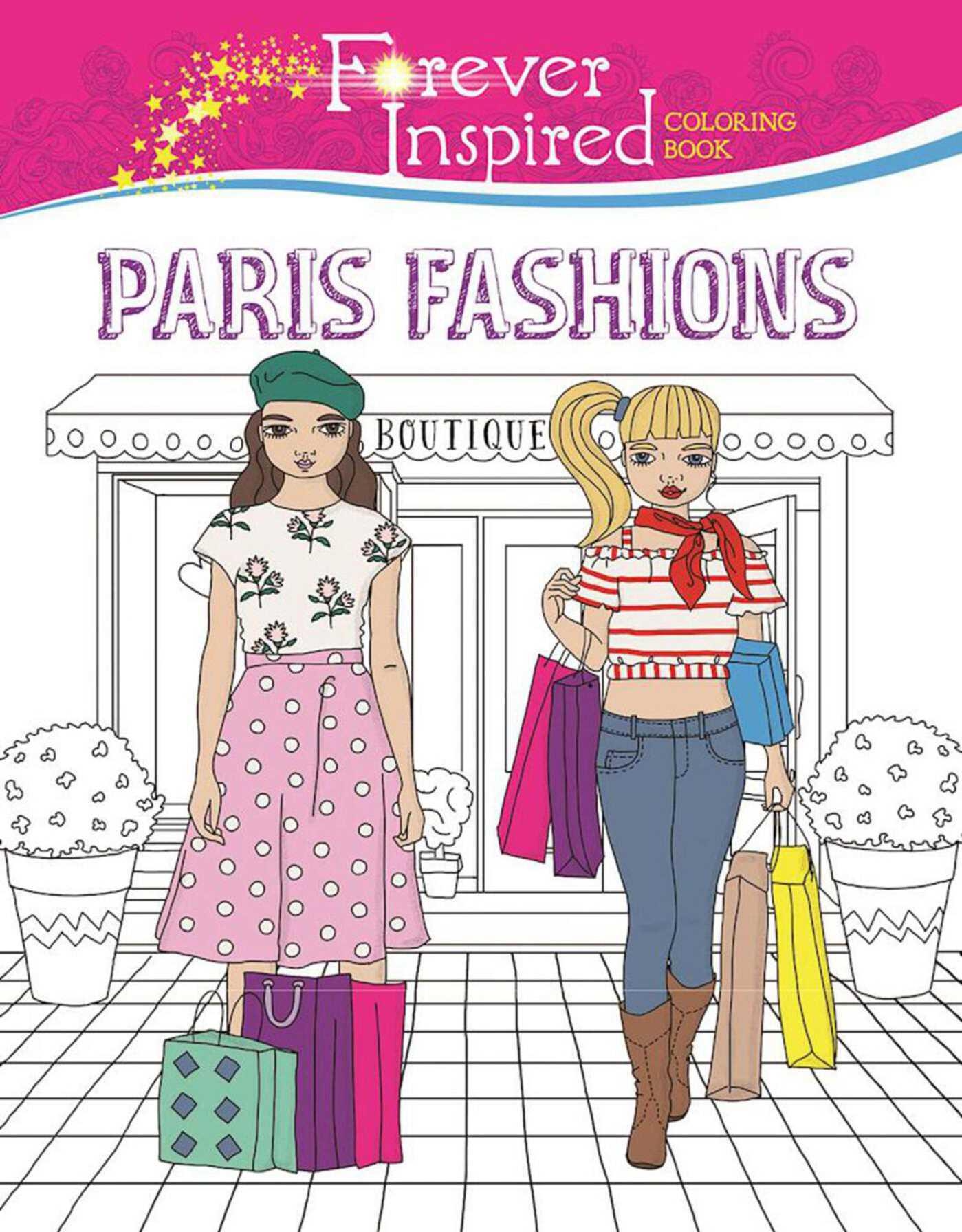 Vorderes Coverbild Forever Inspired Coloring Book: Paris Fashions