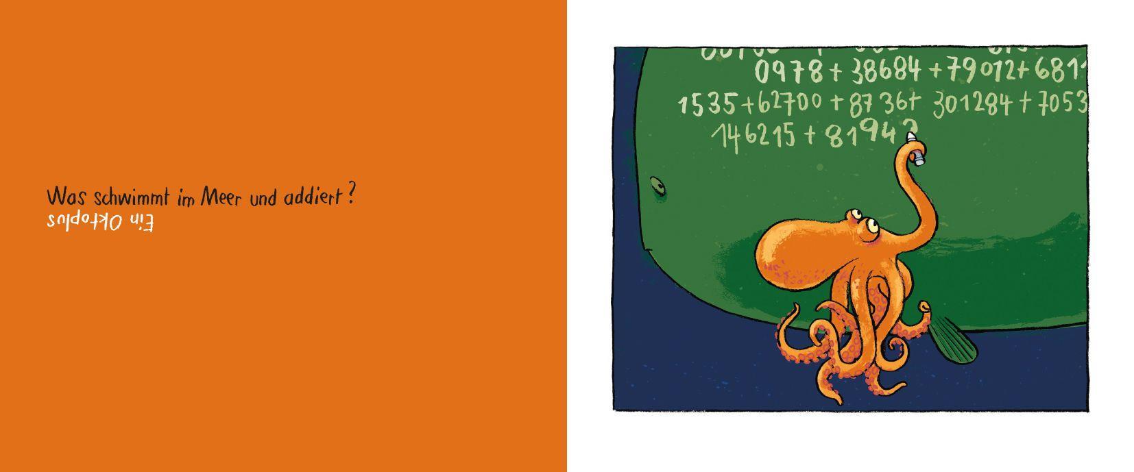 Beispielinhalt (Bild) Was sitzt im Wald und winkt?