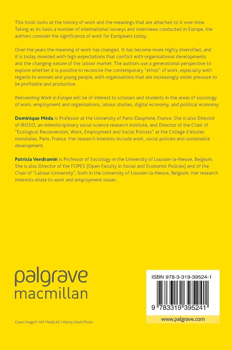 Rückseitencover Reinventing Work in Europe