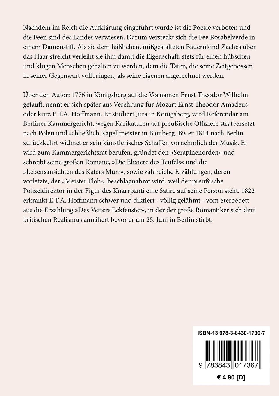 Rückseitencover Klein Zaches genannt Zinnober