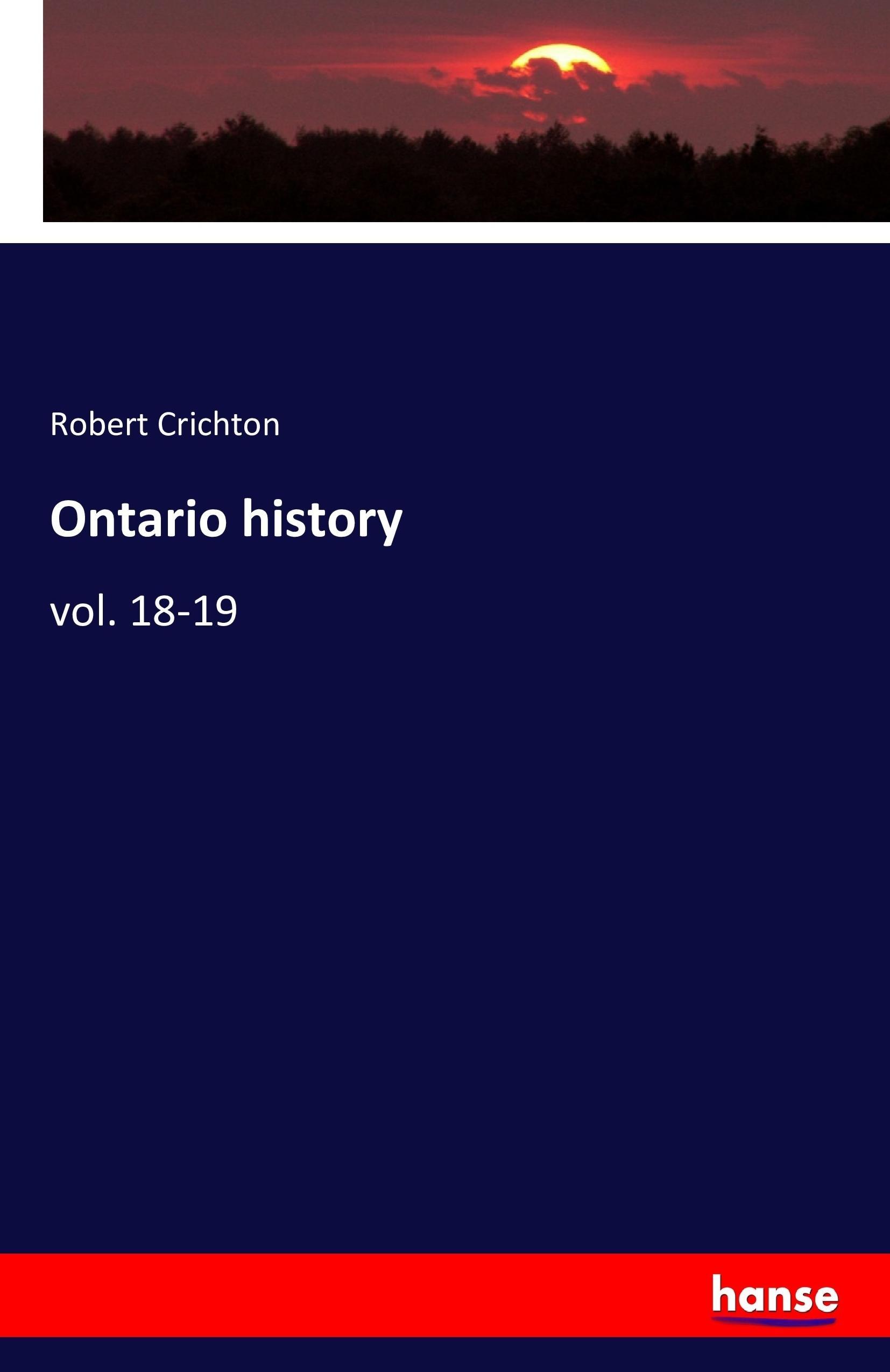 Vorderes Coverbild Ontario history