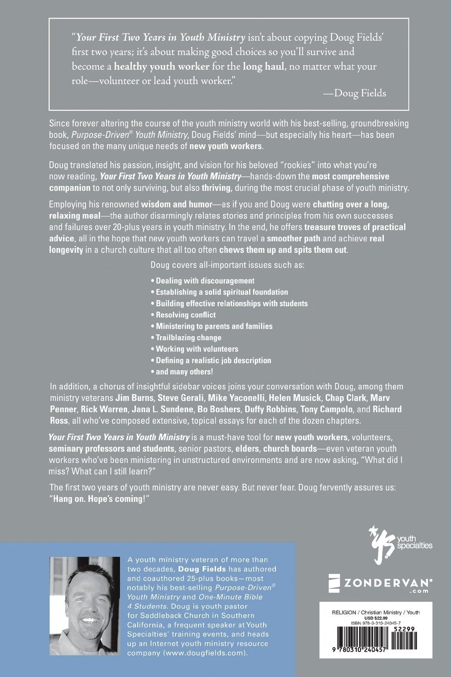 Rückseitencover Your First Two Years in Youth Ministry | Softcover