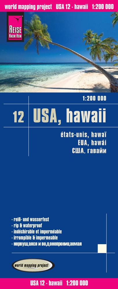 Vorderes Coverbild Reise Know-How Landkarte USA 12, Hawaii  1 : 200 000