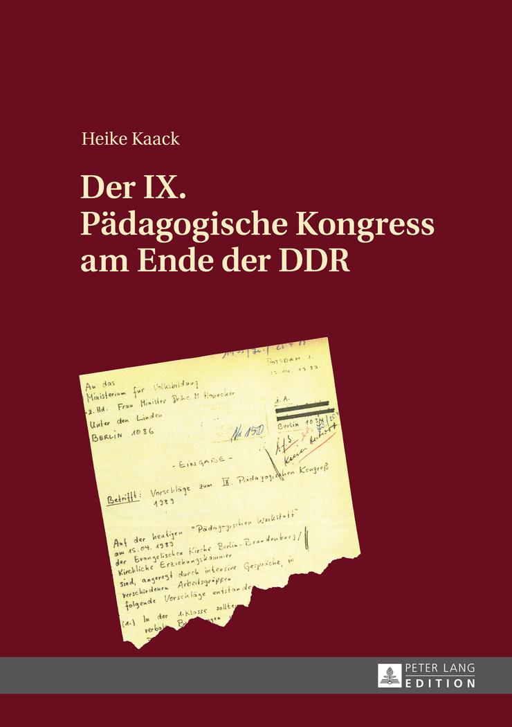 Vorderes Coverbild Der IX. Pädagogische Kongress am Ende der DDR