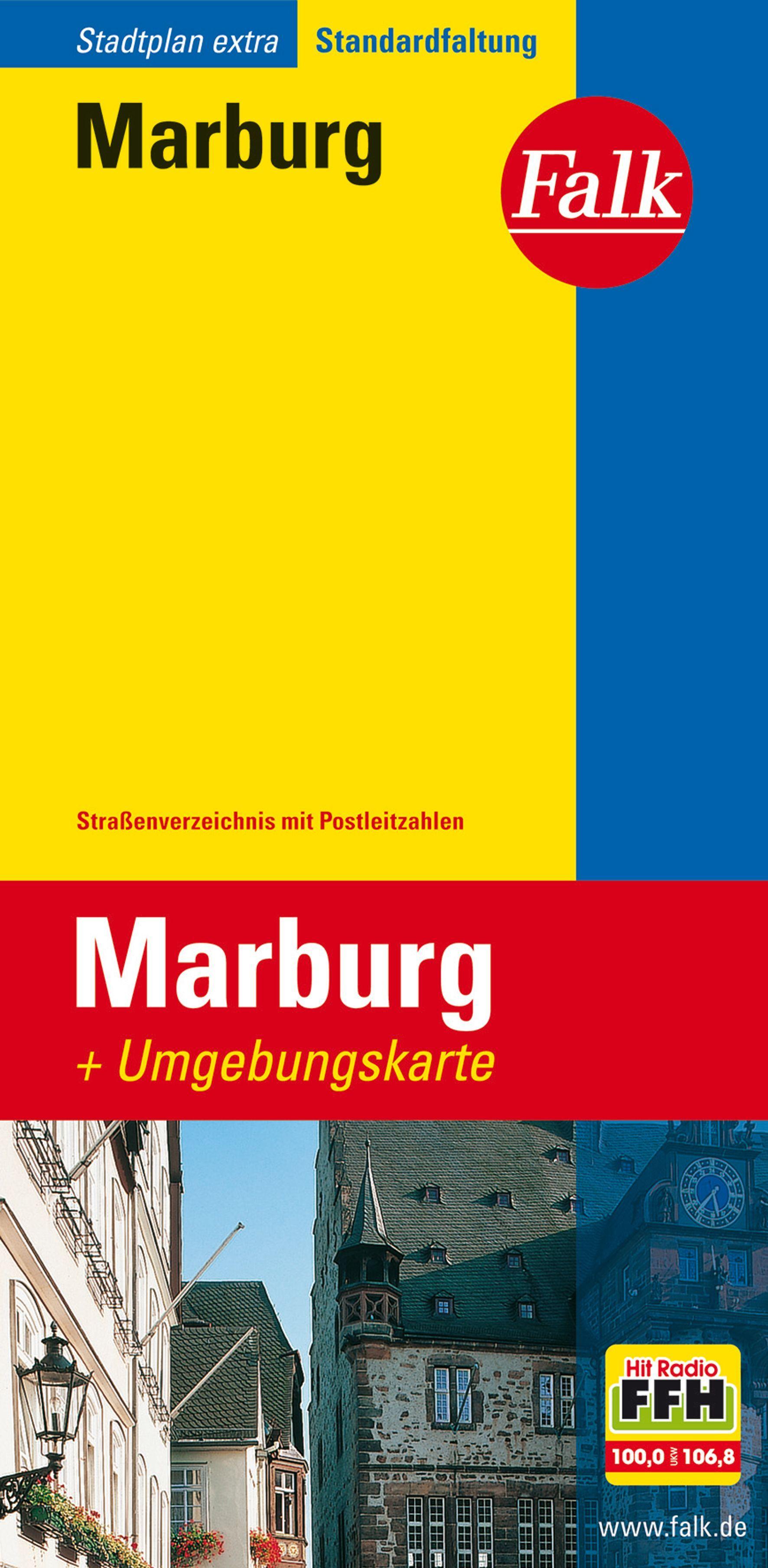 Vorderes Coverbild Falk Stadtplan Extra Standardfaltung Marburg 1:16 000