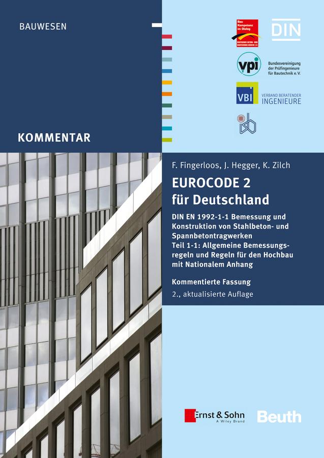 Vorderes Coverbild Eurocode 2 für Deutschland. Kommentierte Fassung