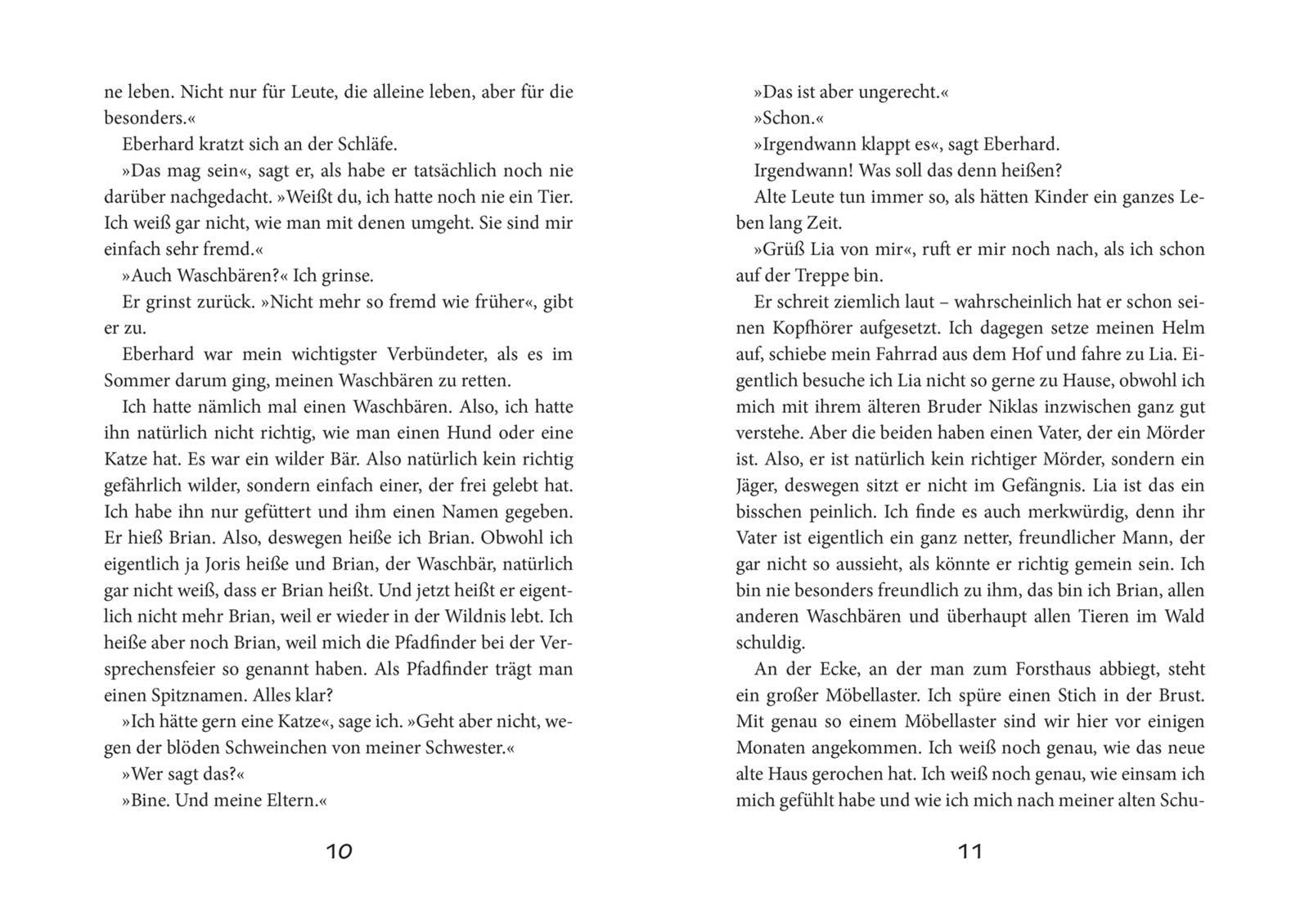 Beispielinhalt (Bild) Die Waschbärensippe, Unser Zeltlagerabenteuer