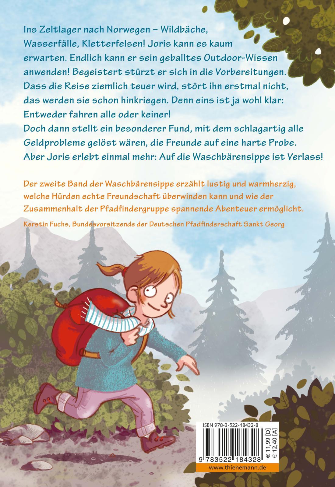 Rückseitencover Die Waschbärensippe, Unser Zeltlagerabenteuer