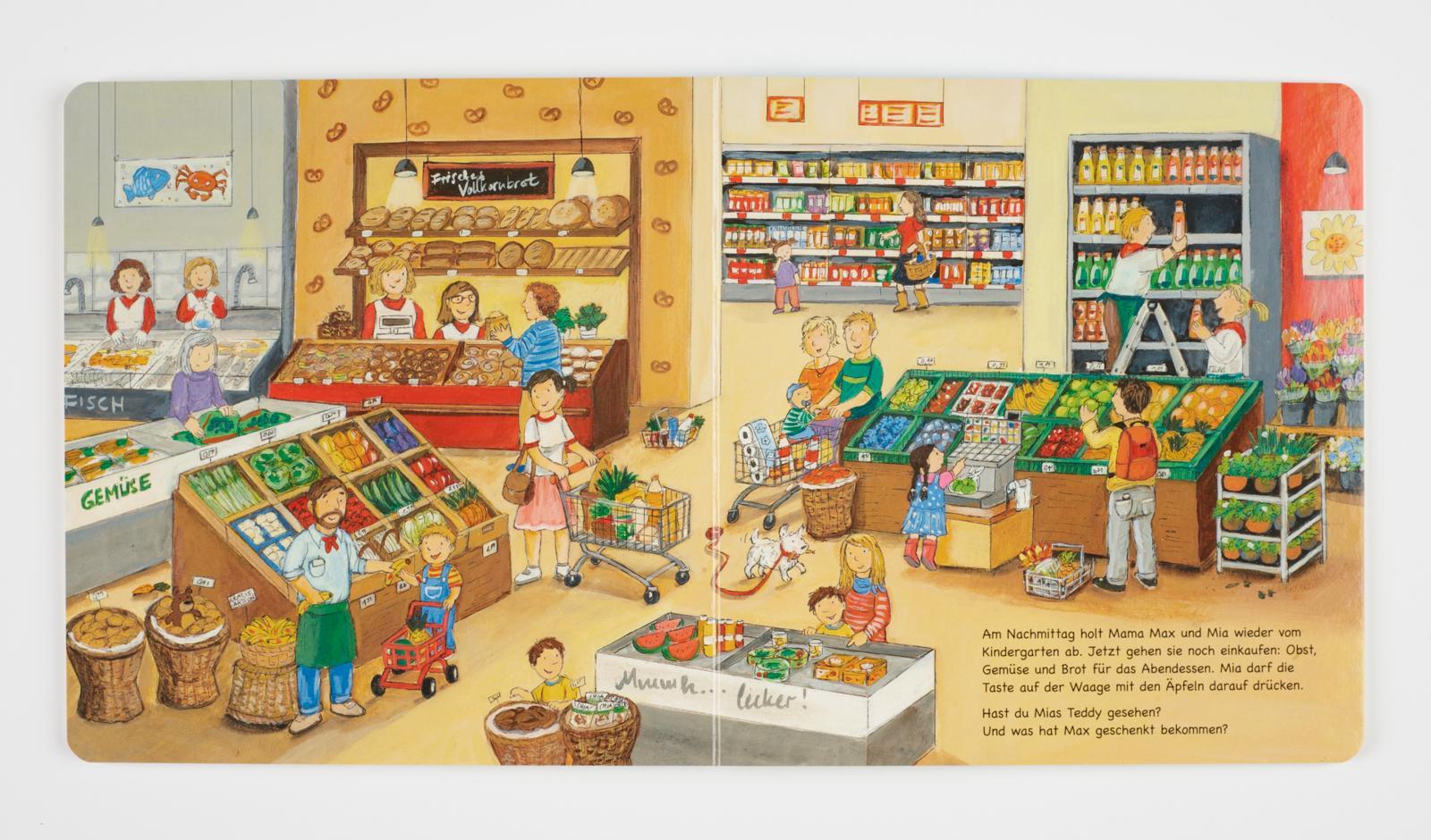 Beispielinhalt (Bild) Mein allererstes Wimmelbuch: Durch den Tag