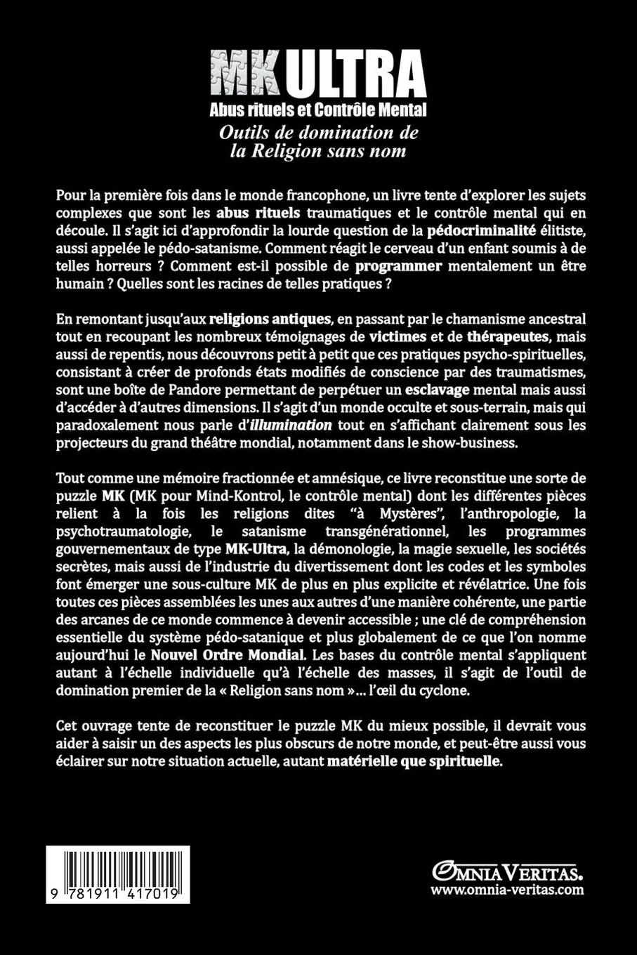 Rückseitencover MK - Abus Rituels et Contrôle Mental