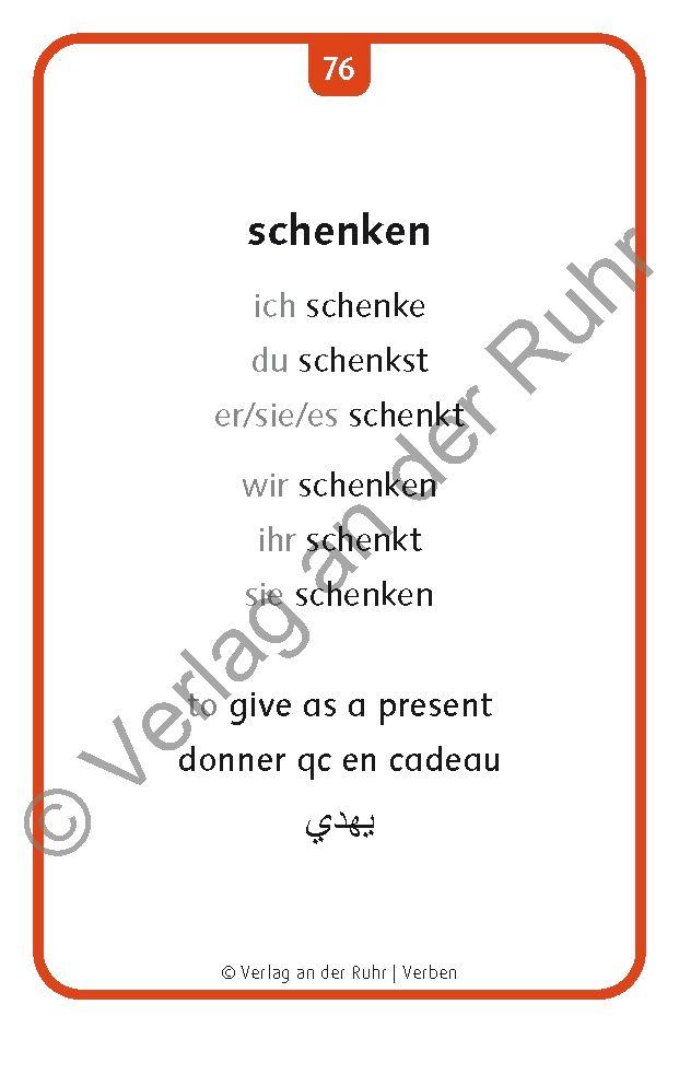 Beispielinhalt (Bild) Verben