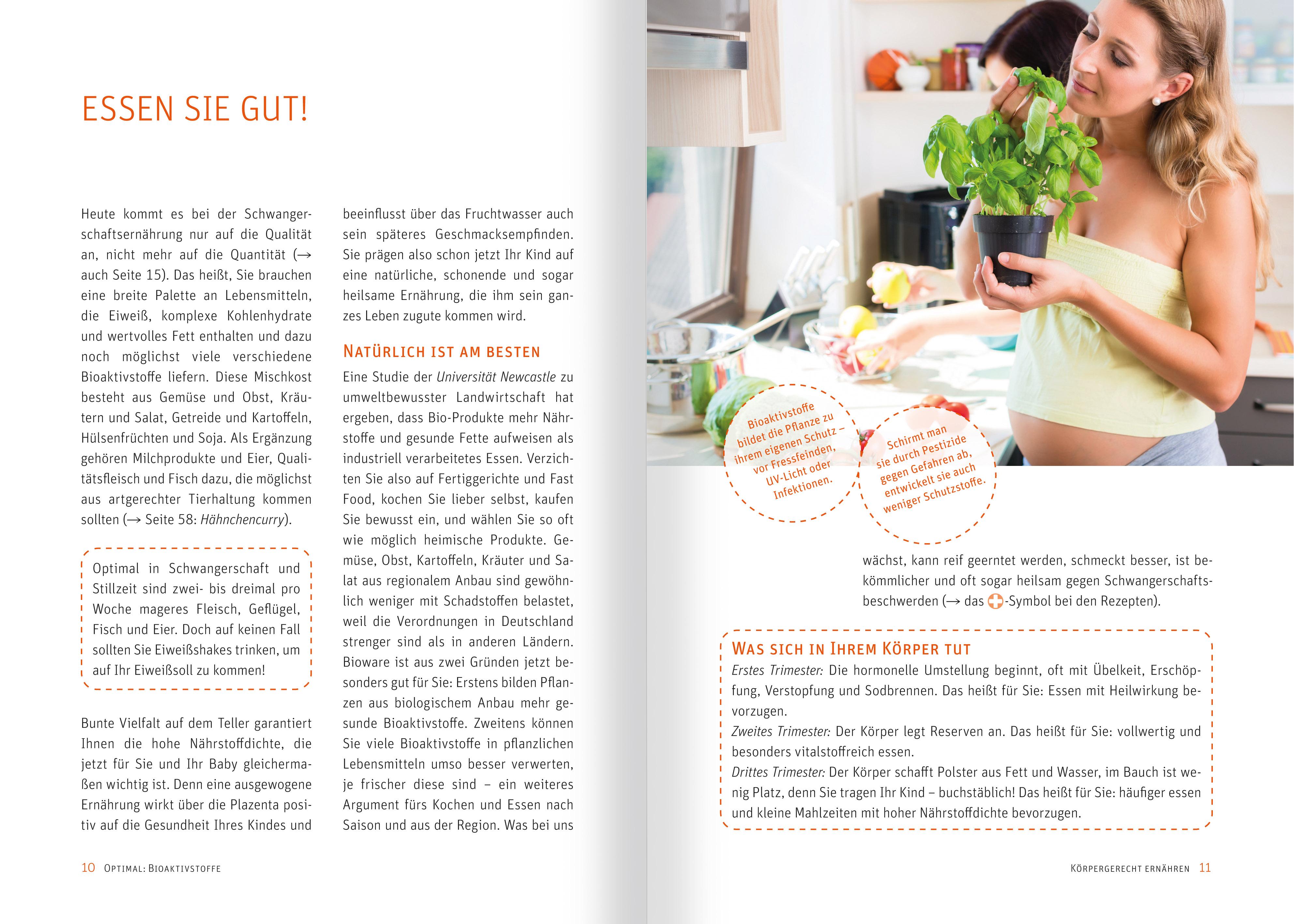 Beispielinhalt (Bild) Richtig ernähren in Schwangerschaft und Stillzeit