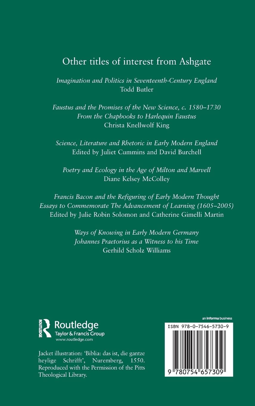 Rückseitencover Biblical Scholarship, Science and Politics in Early Modern England