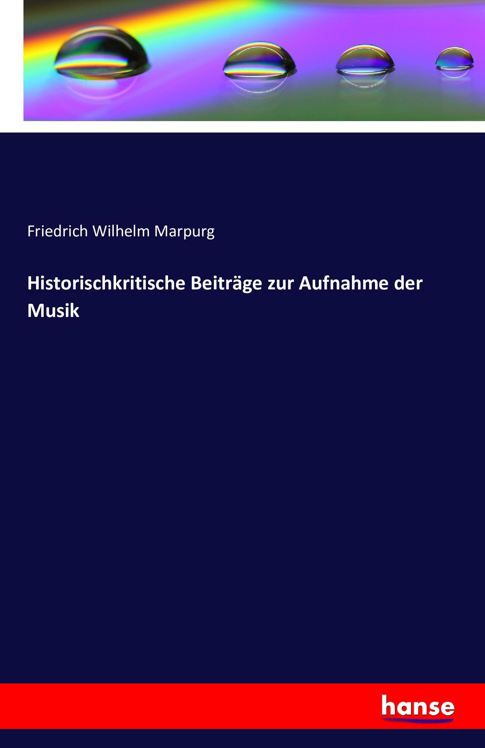 Vorderes Coverbild Historischkritische Beiträge zur Aufnahme der Musik