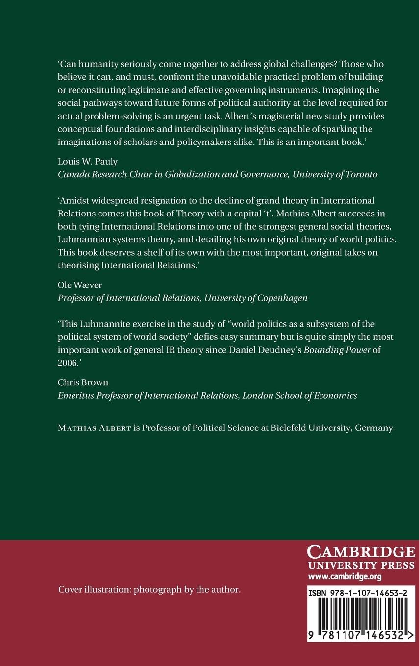 Rückseitencover A Theory of World Politics