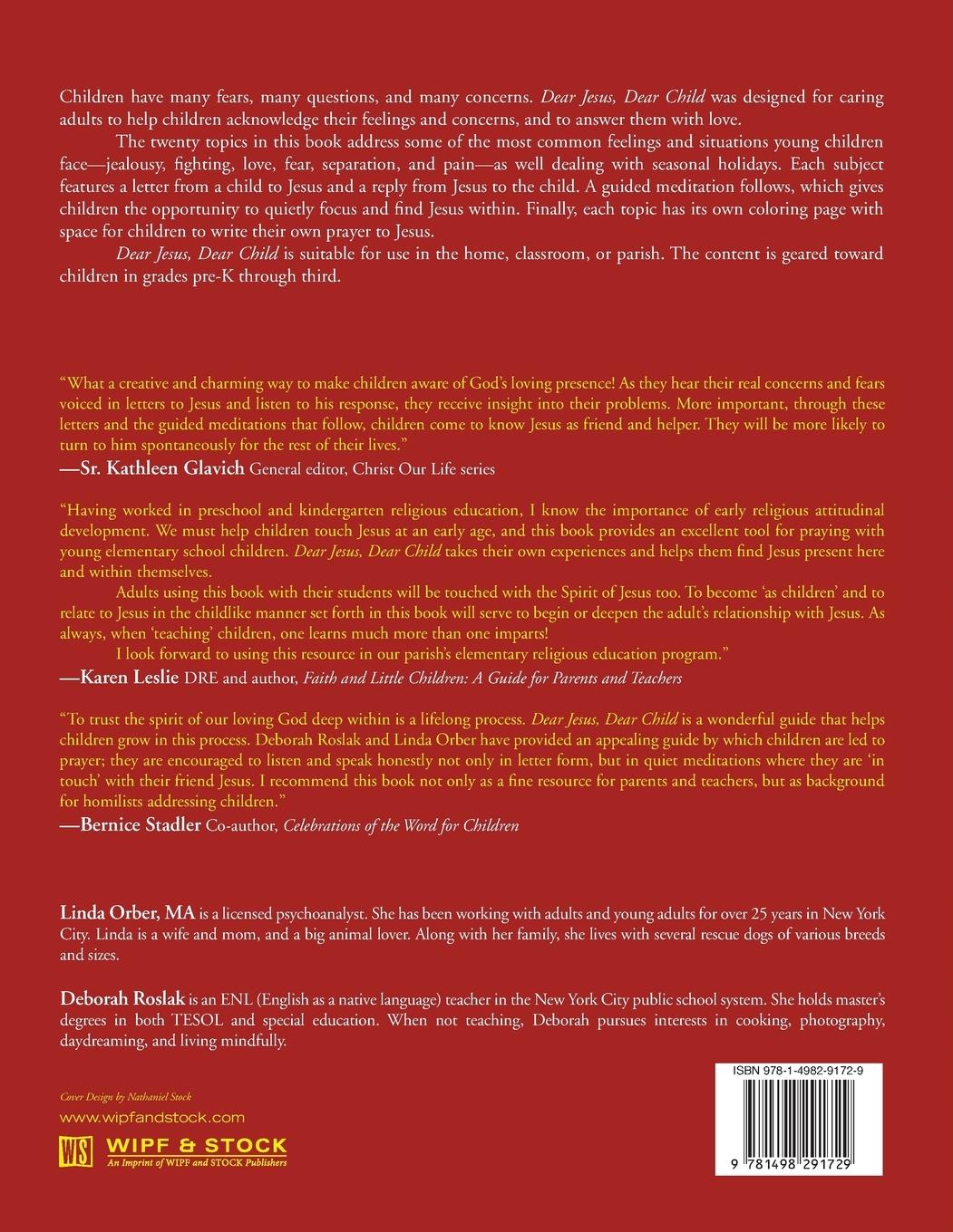 Rückseitencover Dear Jesus, Dear Child