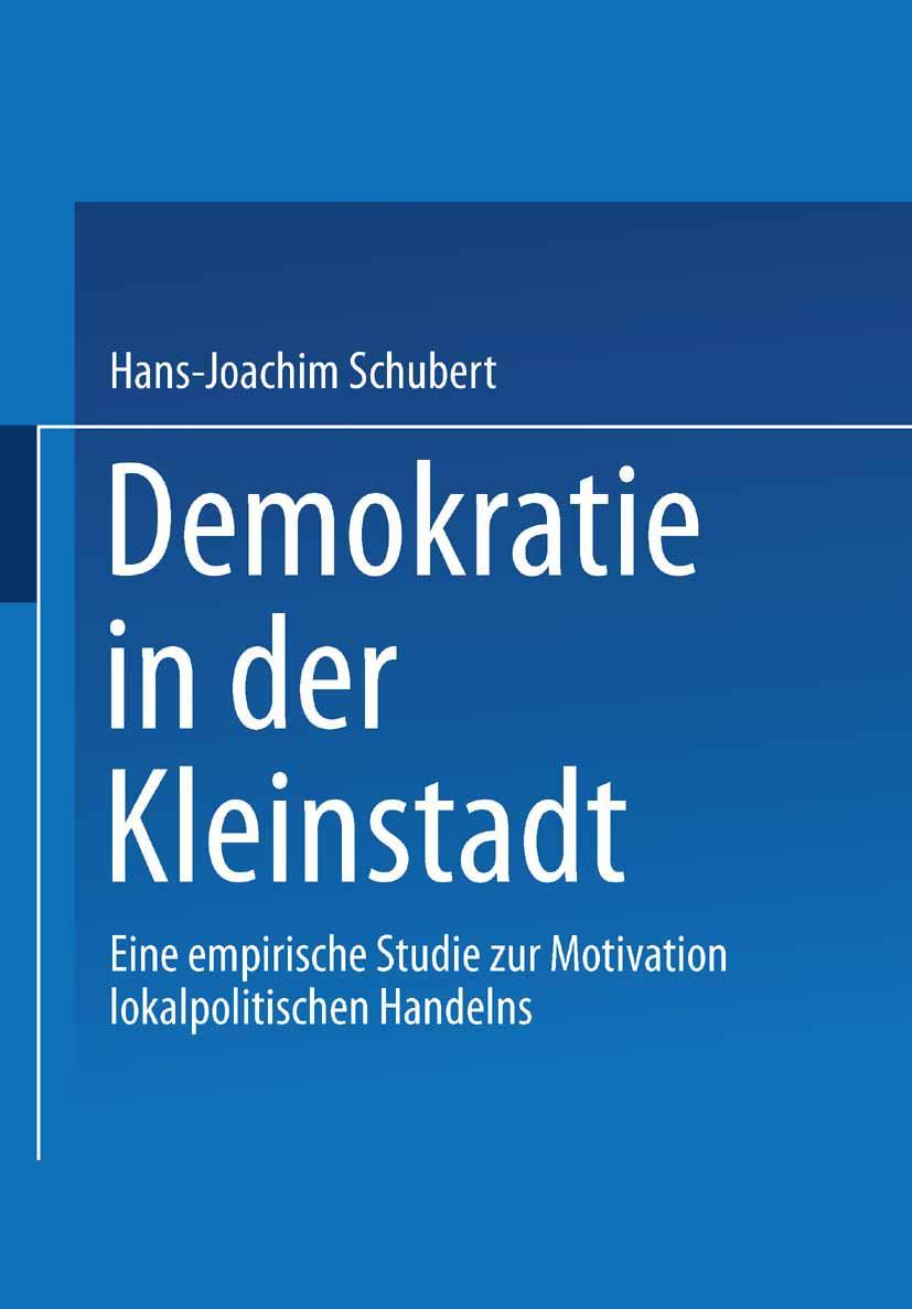 Vorderes Coverbild Demokratie in der Kleinstadt