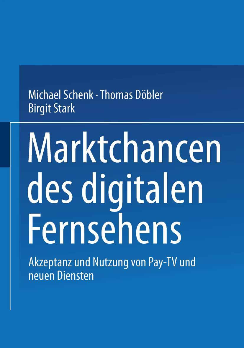Vorderes Coverbild Marktchancen des digitalen Fernsehens