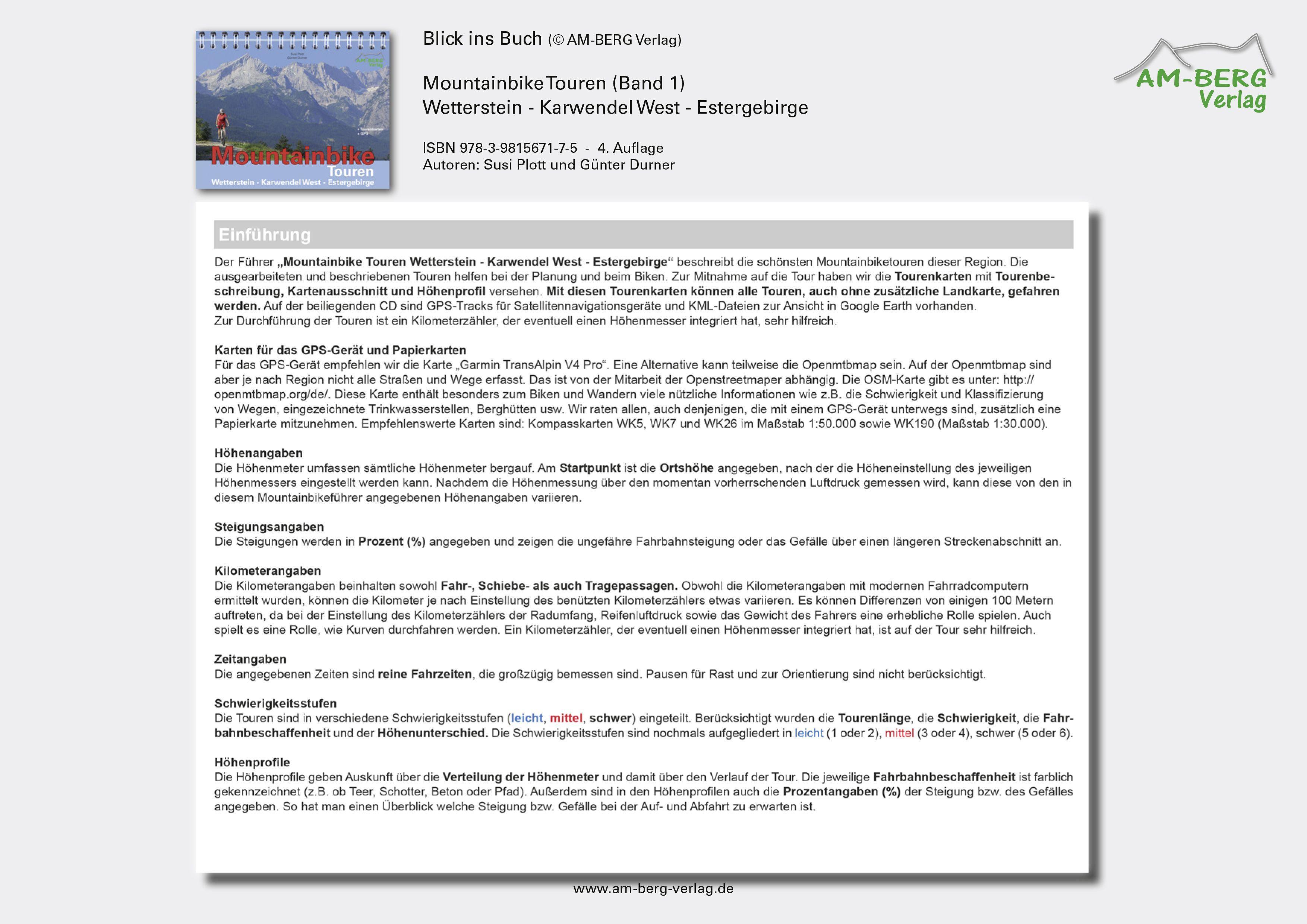 Beispielinhalt (Bild) Mountainbike Touren Wetterstein - Karwendel West - Estergebirge