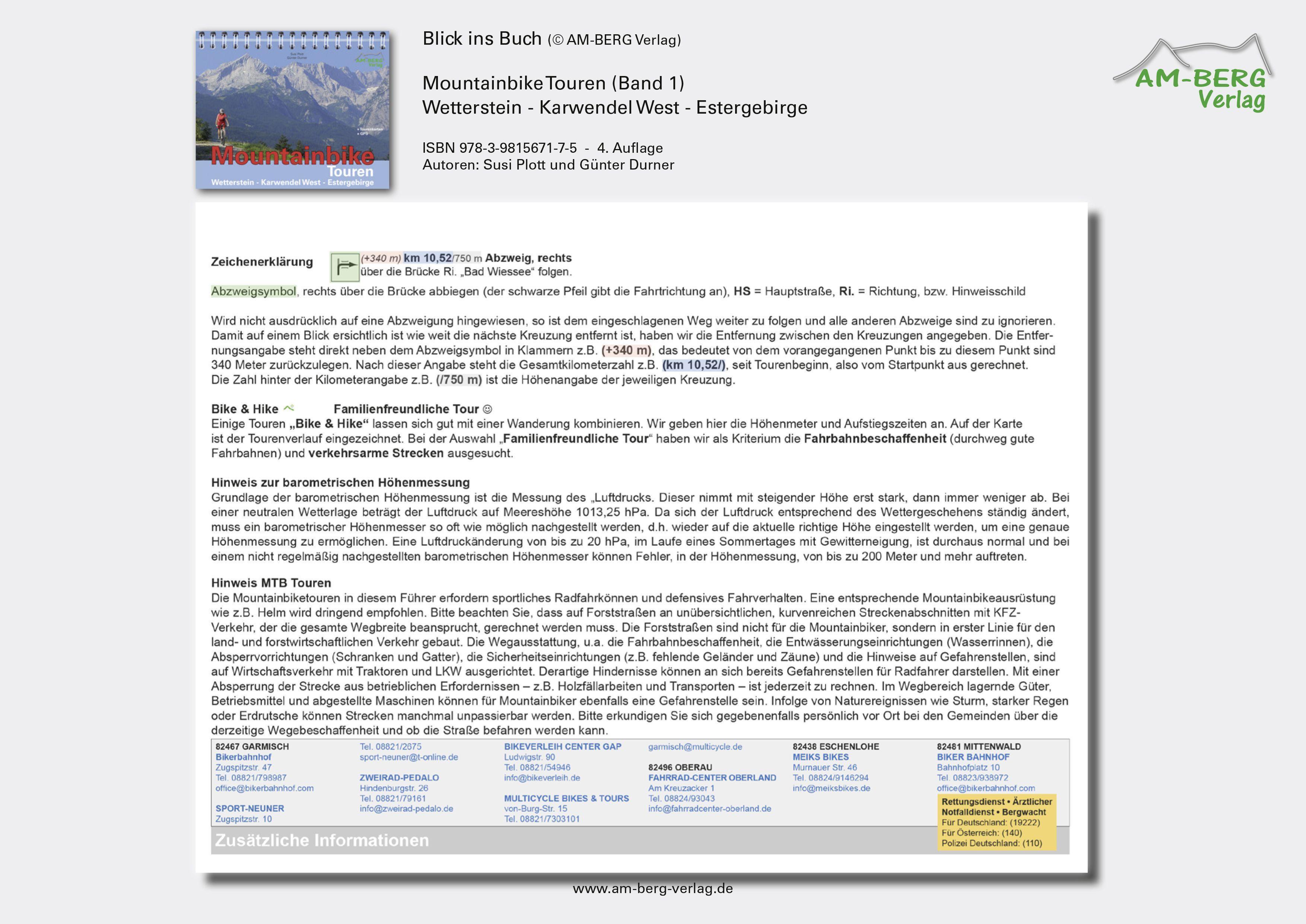 Beispielinhalt (Bild) Mountainbike Touren Wetterstein - Karwendel West - Estergebirge