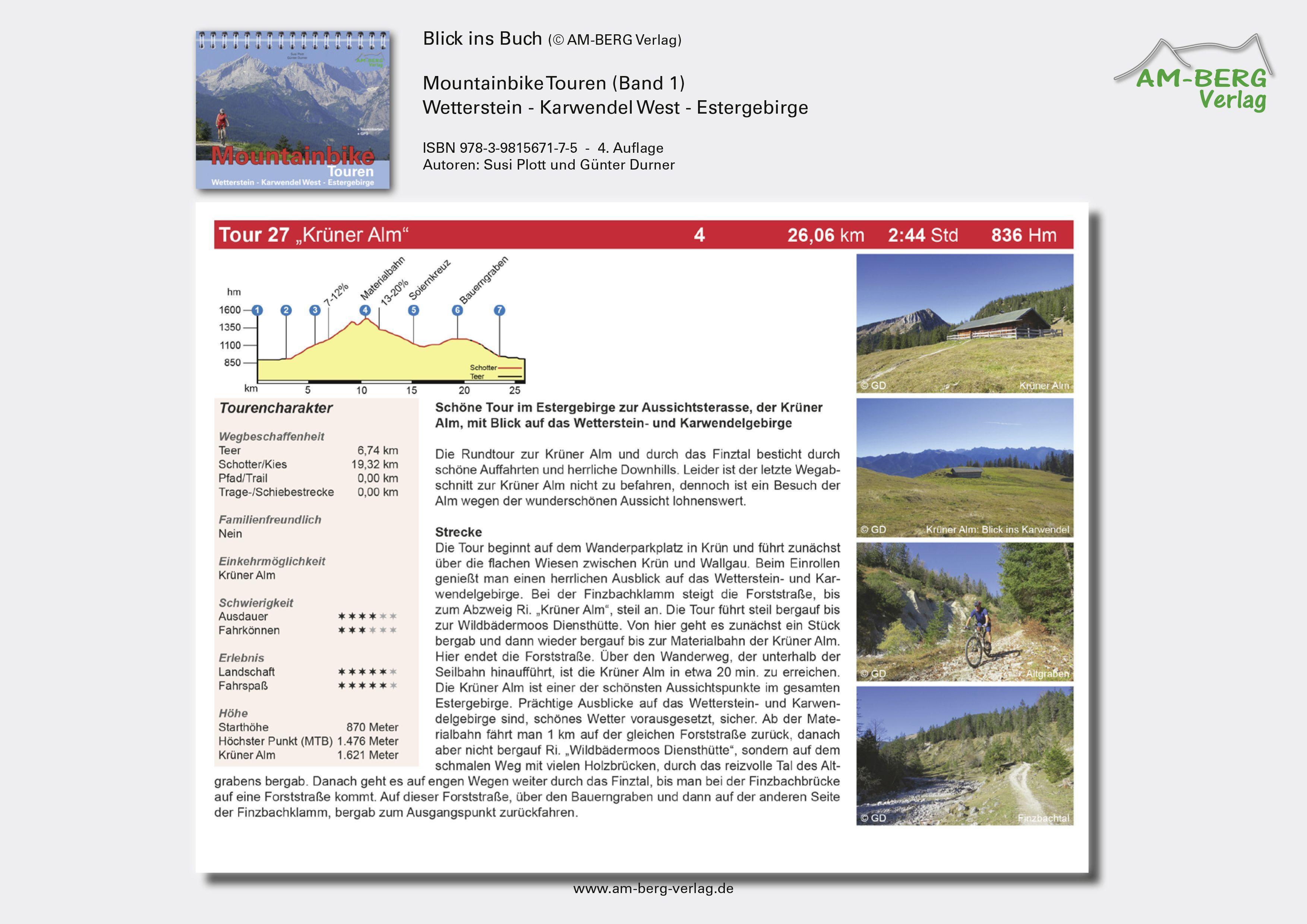 Beispielinhalt (Bild) Mountainbike Touren Wetterstein - Karwendel West - Estergebirge