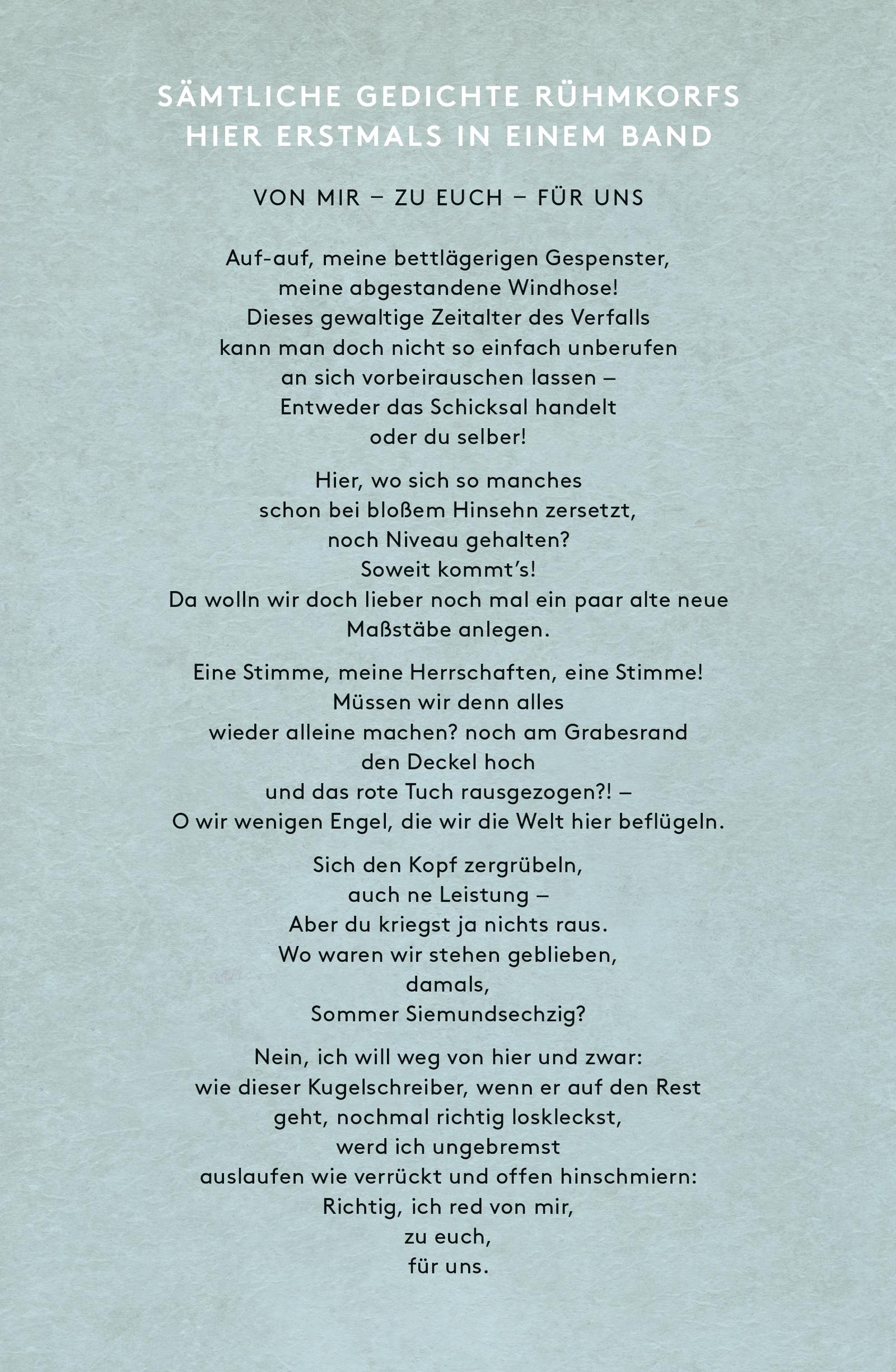 Rückseitencover Sämtliche Gedichte 1956 - 2008