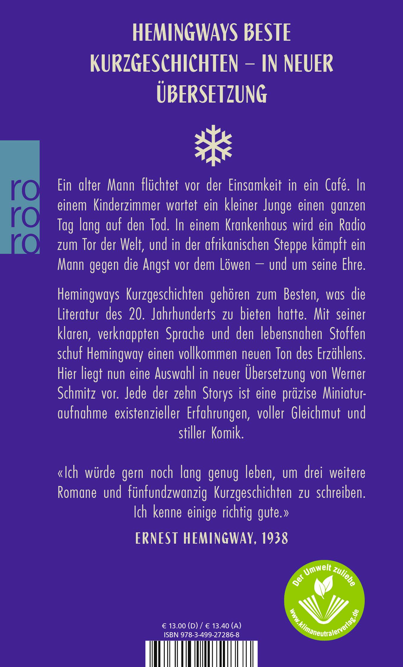 Rückseitencover Schnee auf dem Kilimandscharo