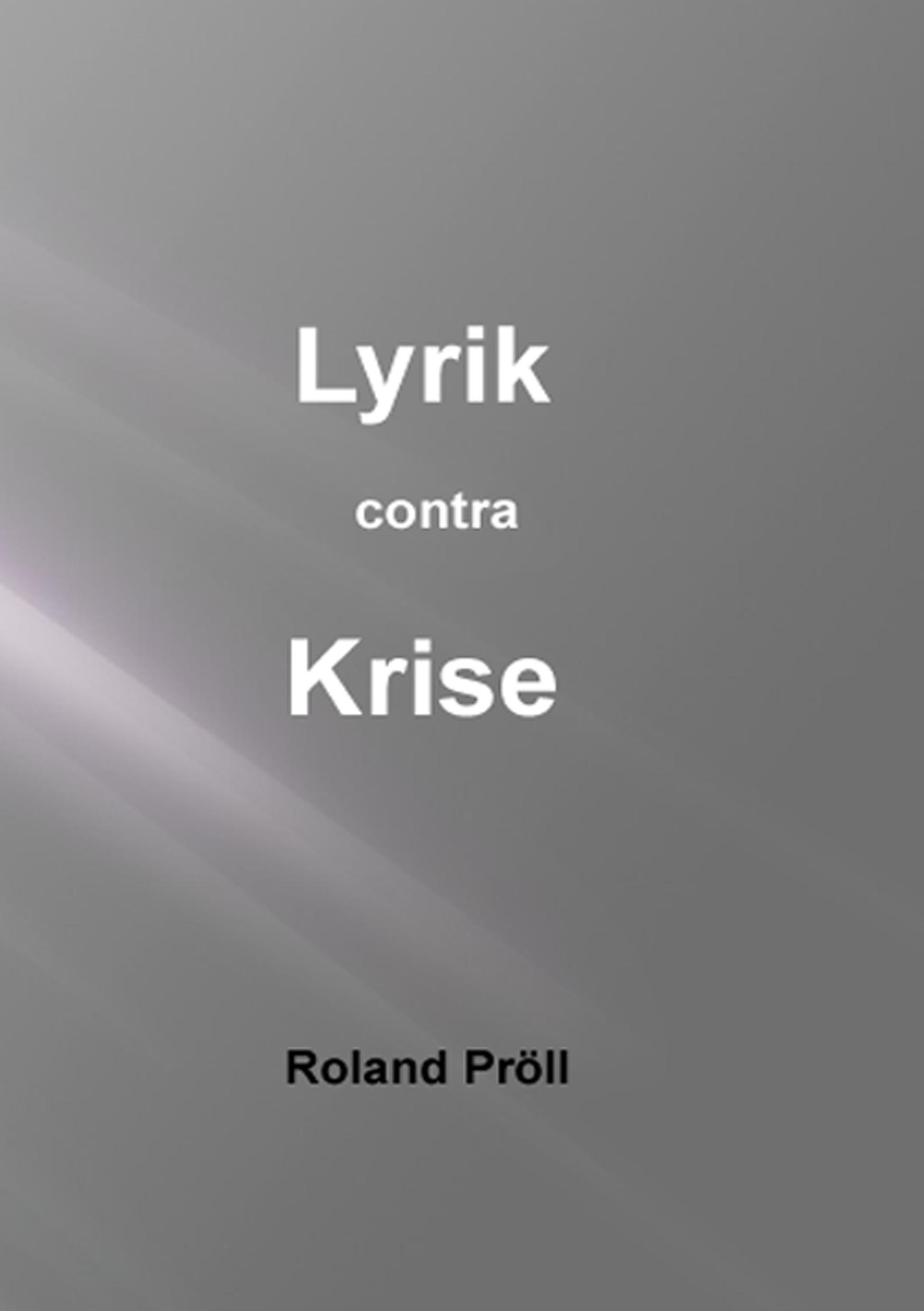 Vorderes Coverbild Lyrik contra Krise