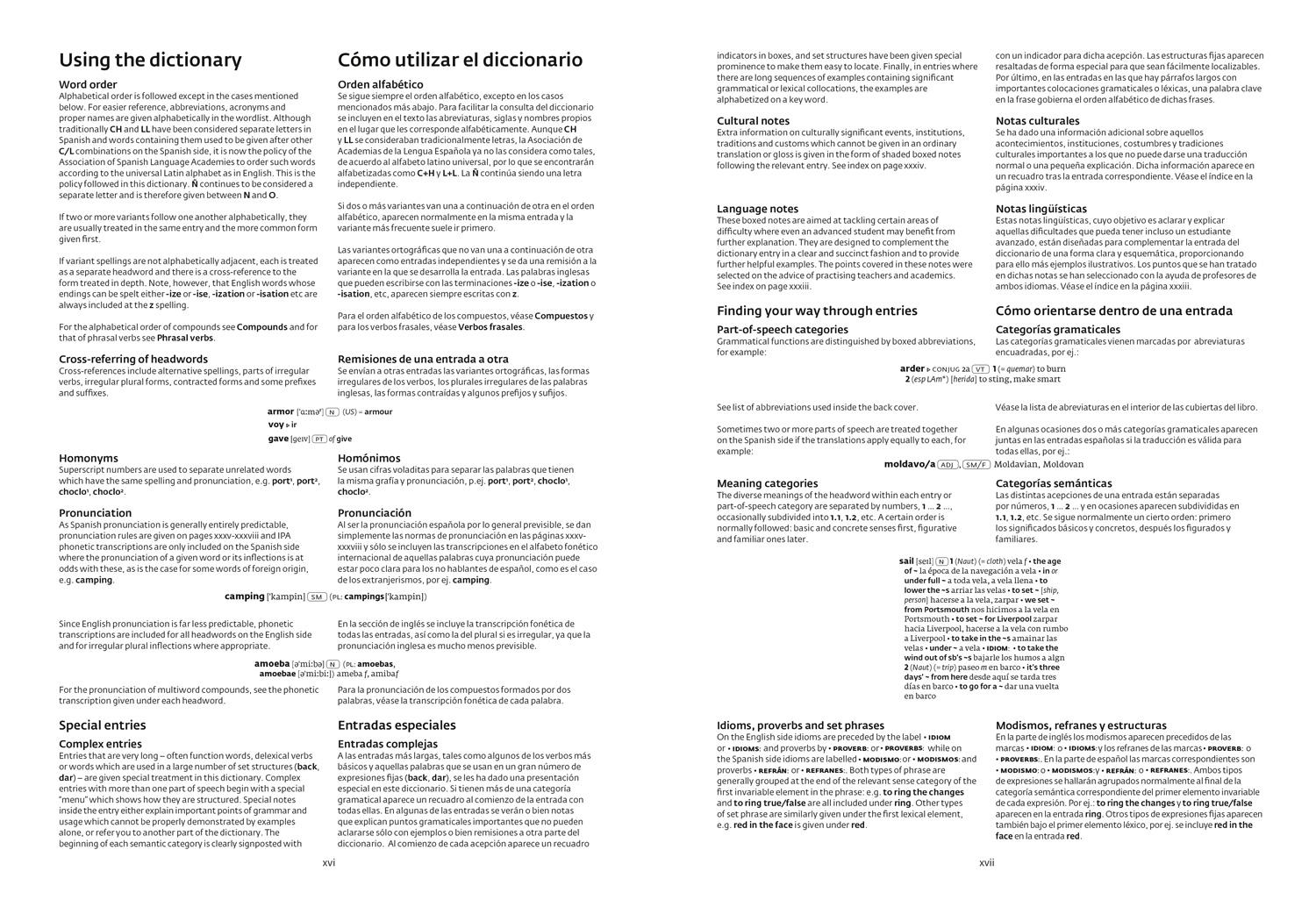 Beispielinhalt (Bild) Spanish Dictionary Complete and Unabridged