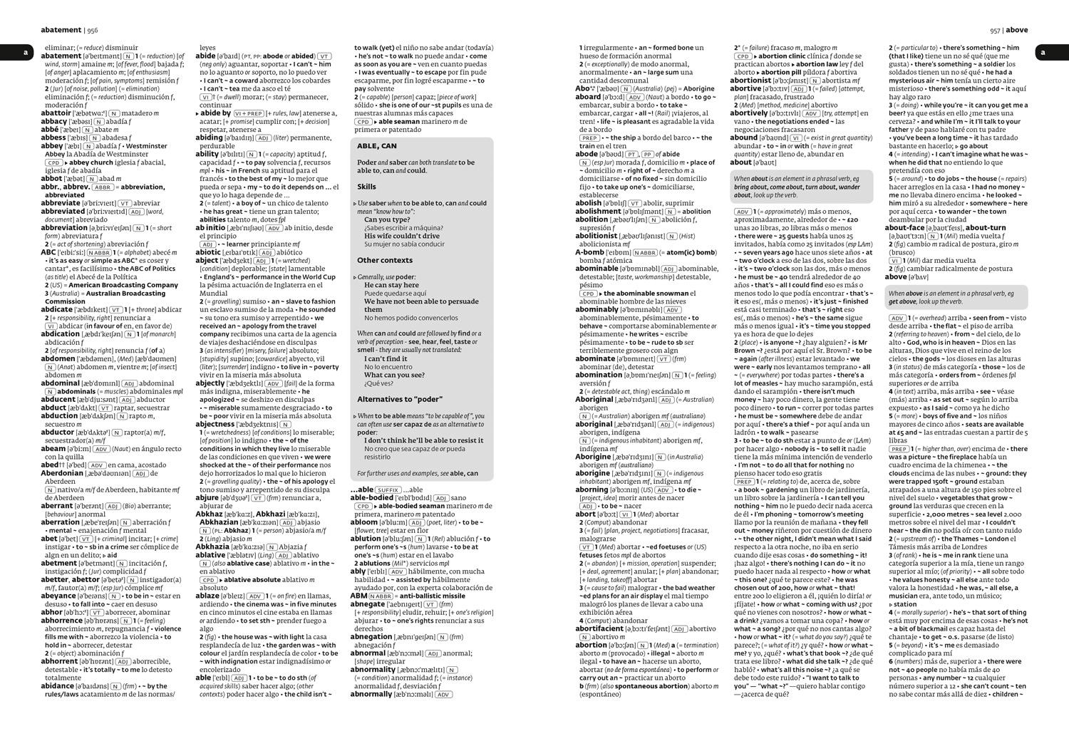Beispielinhalt (Bild) Spanish Dictionary Complete and Unabridged