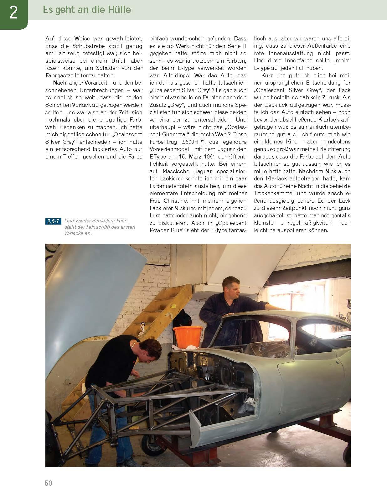 Beispielinhalt (Bild) Das Jaguar E-Type Schraubertagebuch