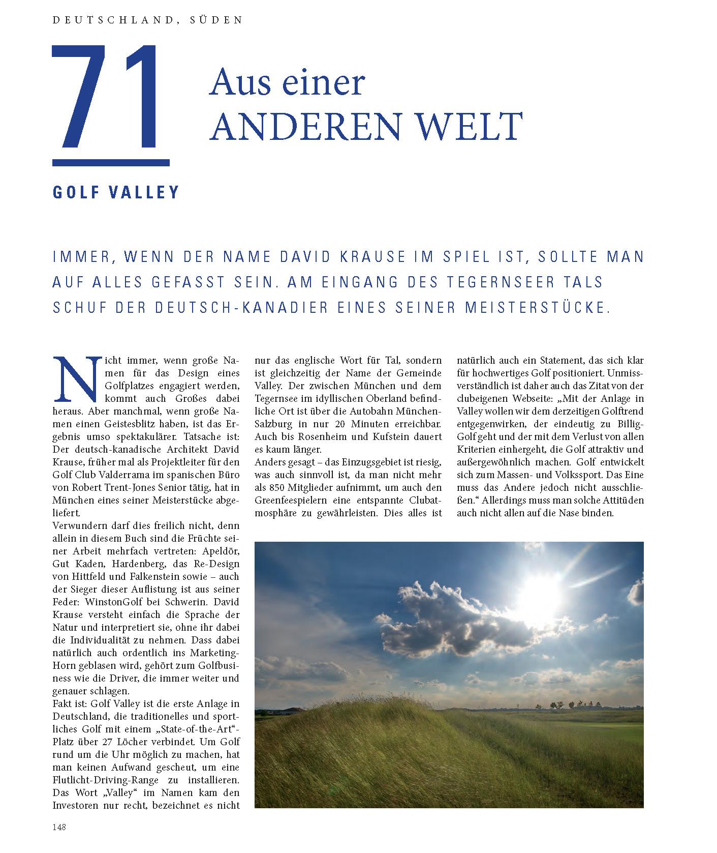 Beispielinhalt (Bild) Die 100 besten Golfplätze in Deutschland und Österreich