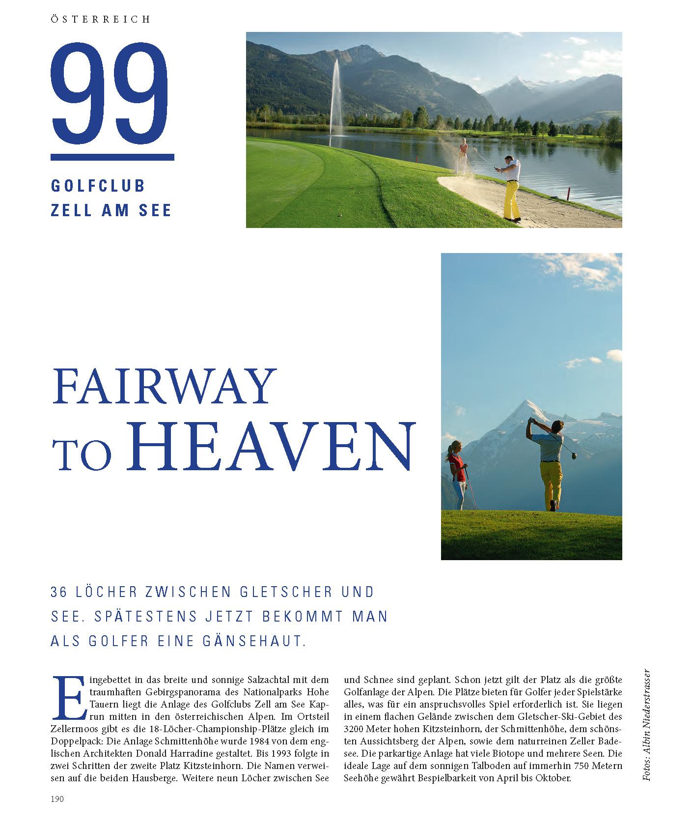 Beispielinhalt (Bild) Die 100 besten Golfplätze in Deutschland und Österreich