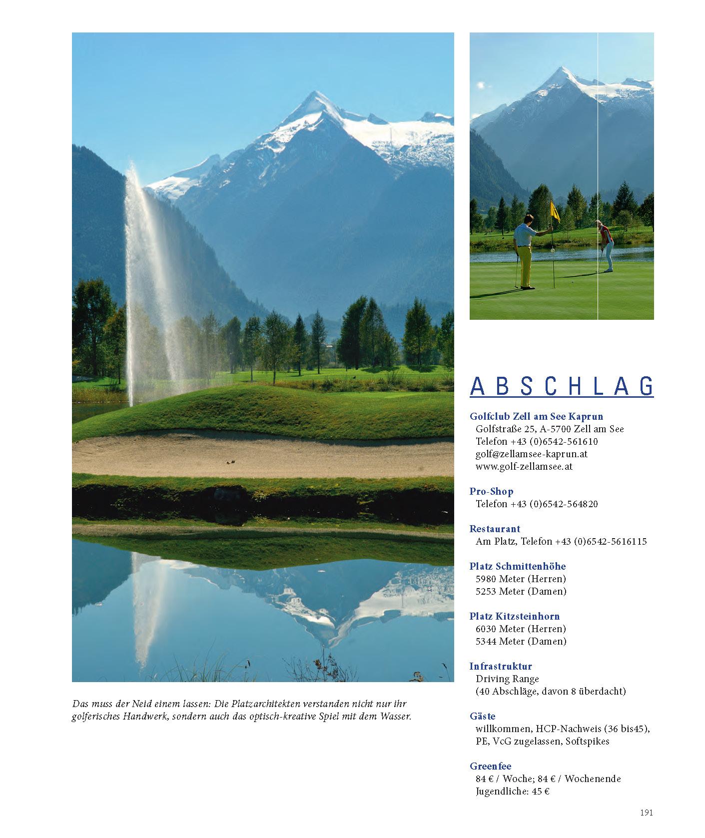 Beispielinhalt (Bild) Die 100 besten Golfplätze in Deutschland und Österreich