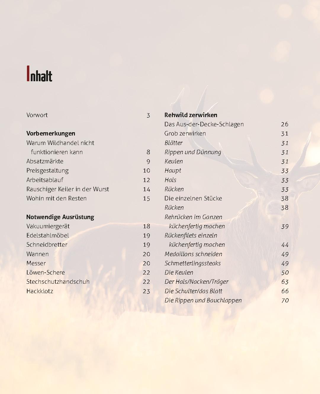 Beispielinhalt (Bild) Wildverwertung praktisch